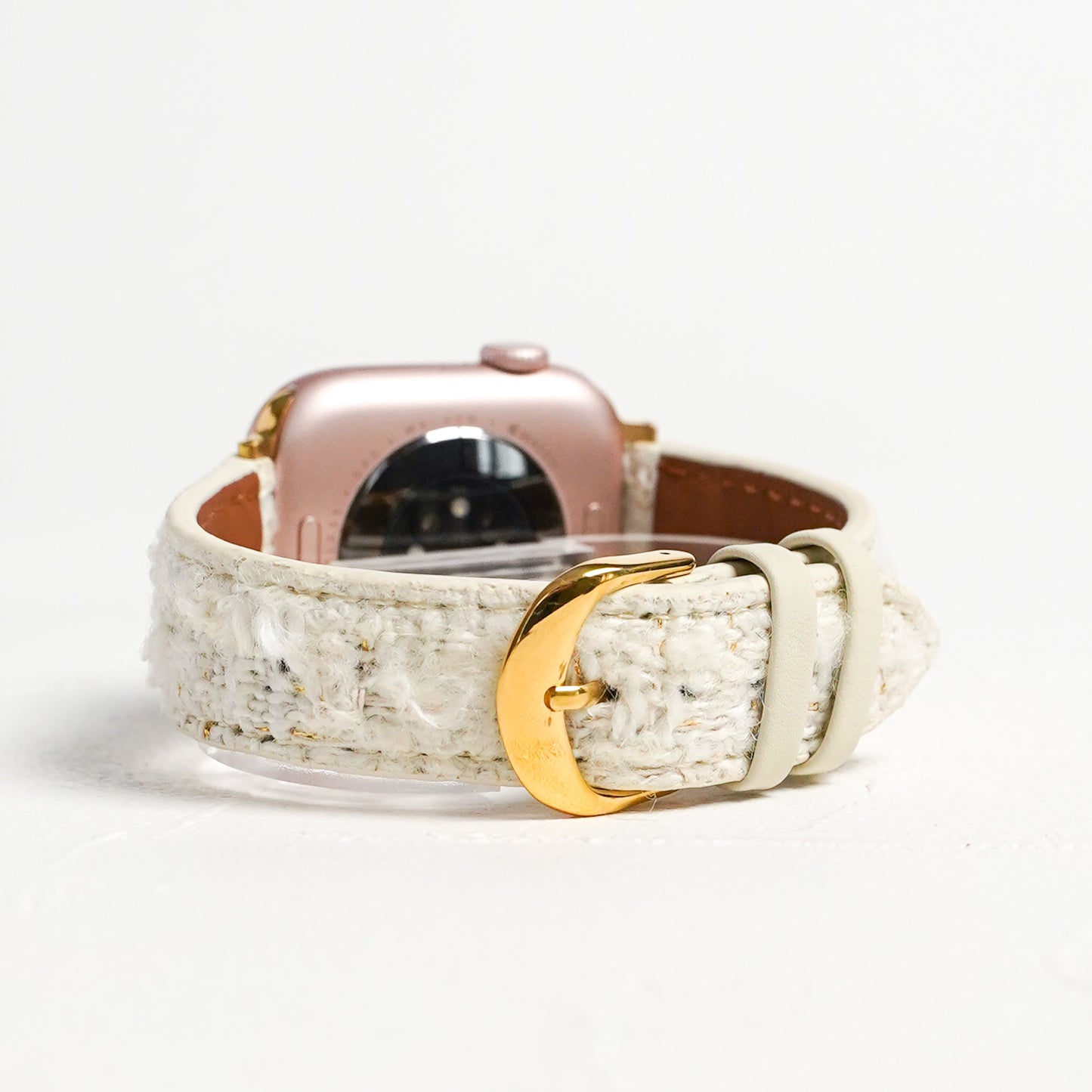 【NEW】ホワイトツイード レザー アップルウォッチバンド Apple Watch ベルト