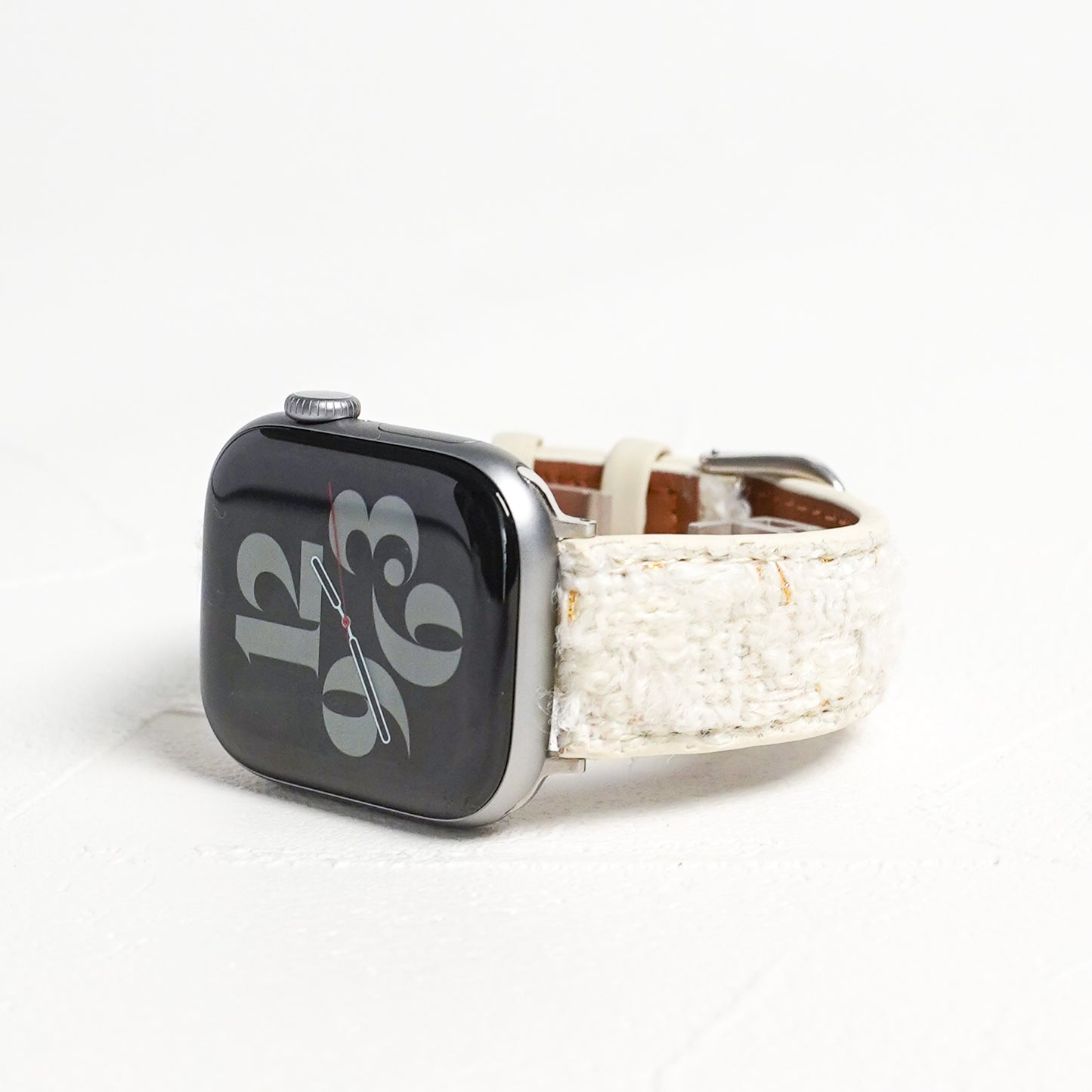 【NEW】ホワイトツイード レザー アップルウォッチバンド Apple Watch ベルト