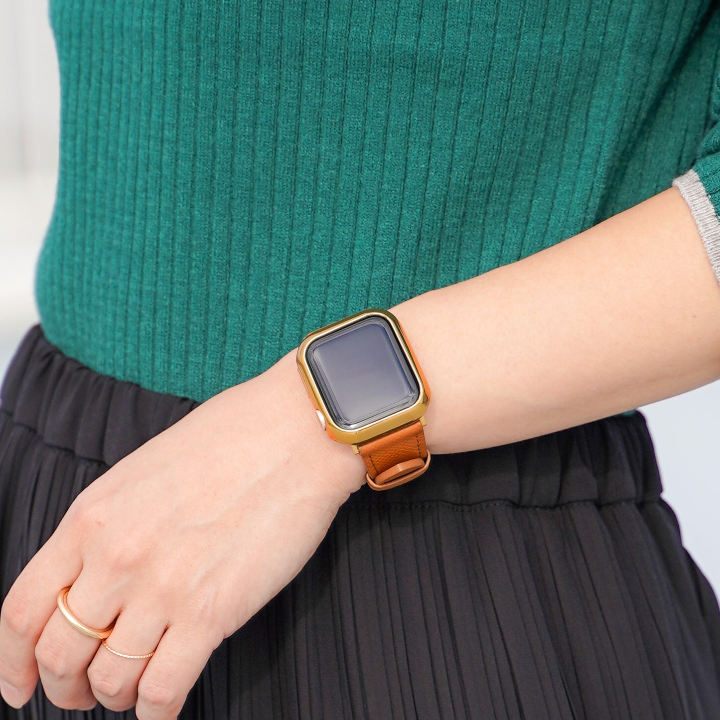TPUハーフ 保護フレーム ソフトタイプ アップルウォッチ ハーフカバー ケース Apple Watch