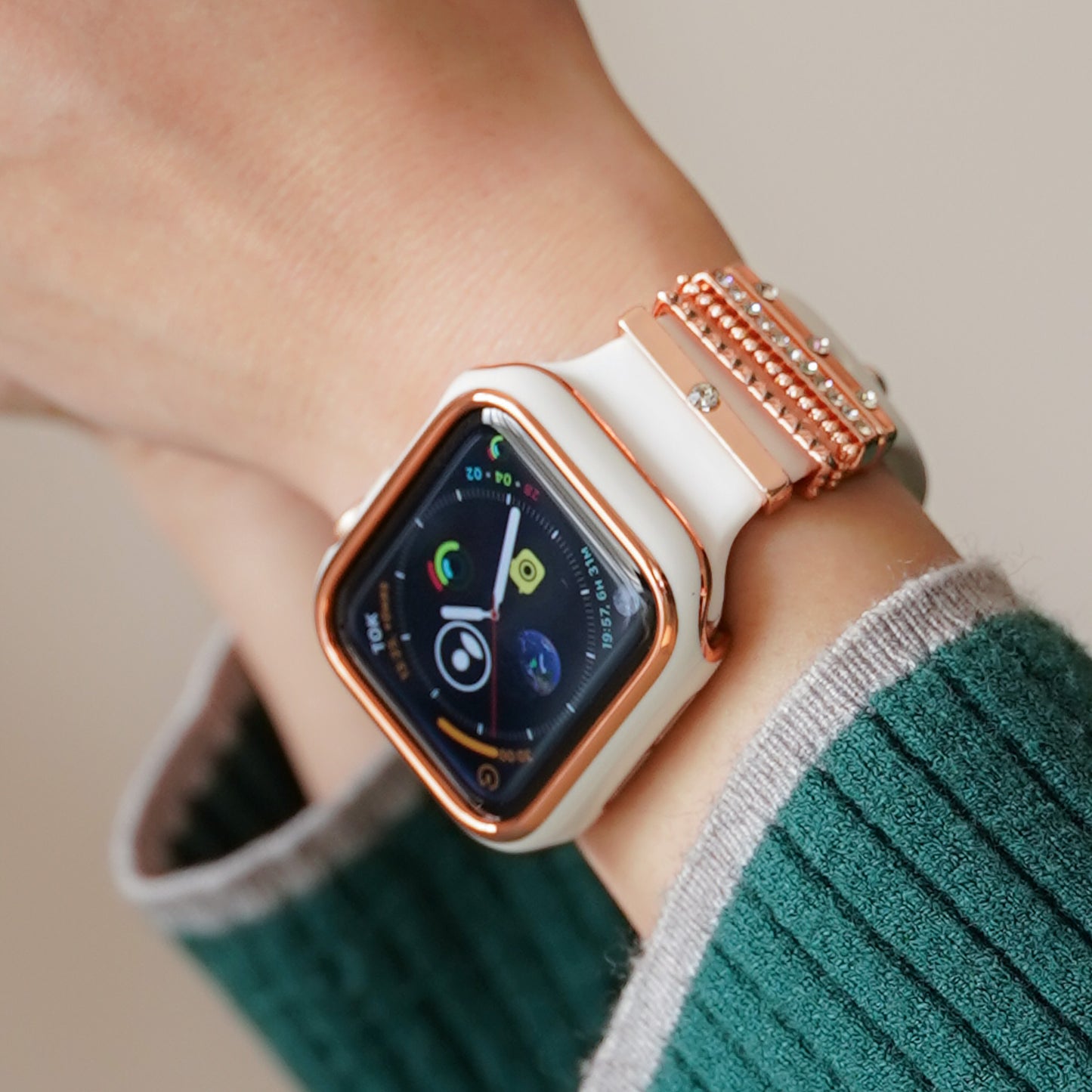 ローズゴールドライン 保護フレーム ガラスなし ハードタイプ アップルウォッチ ケース Apple Watch
