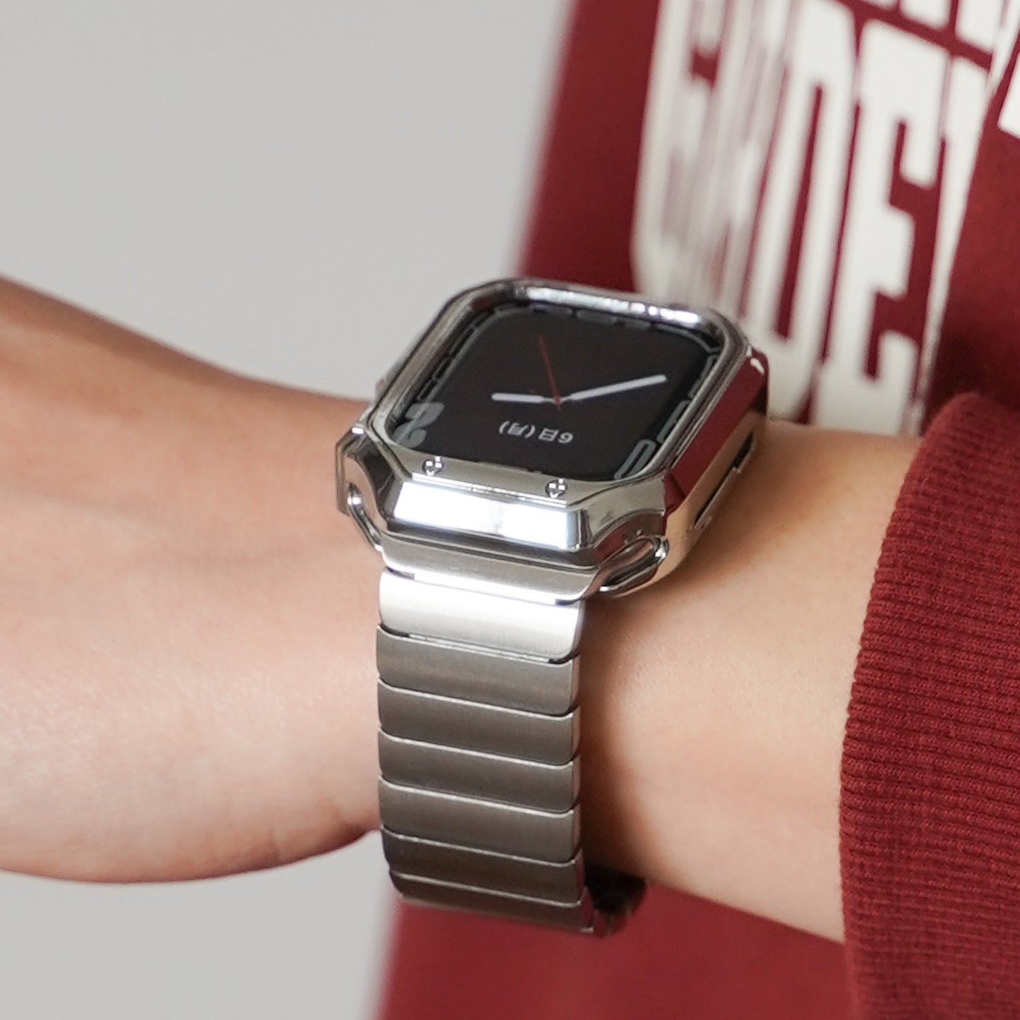 TPU メッキ スクエア 保護フレーム ソフトタイプ アップルウォッチ ハーフカバー ケース Apple Watch