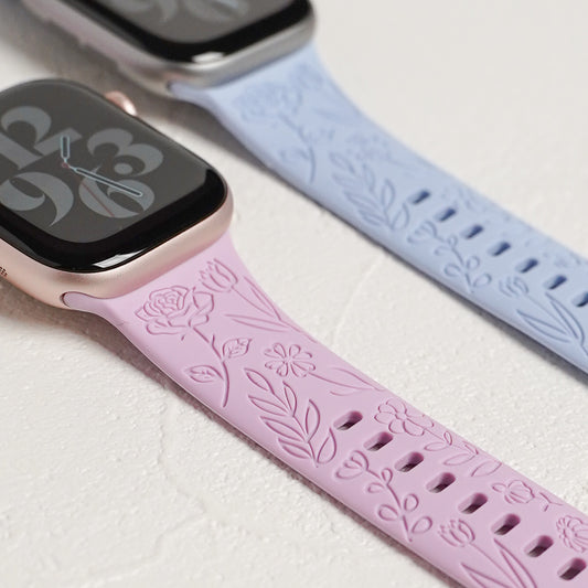 【NEW】シリコン フラワーローズ アップルウォッチバンド Apple Watch ベルト