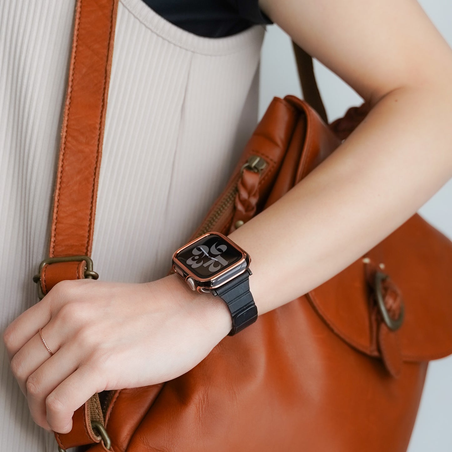 マグネット スリム レザー アップルウォッチバンド レザーループ Apple Watch ベルト