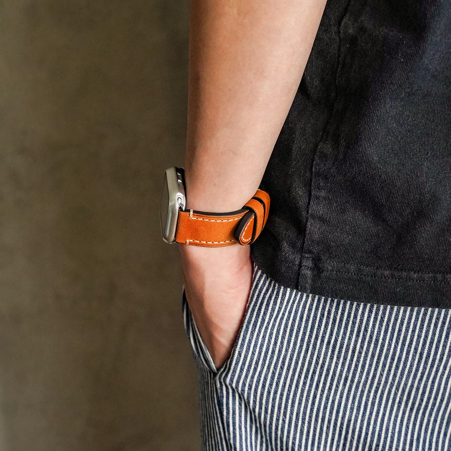 レザー 本革 メンズ アップルウォッチバンド イタリアンレザー Apple Watch ベルト