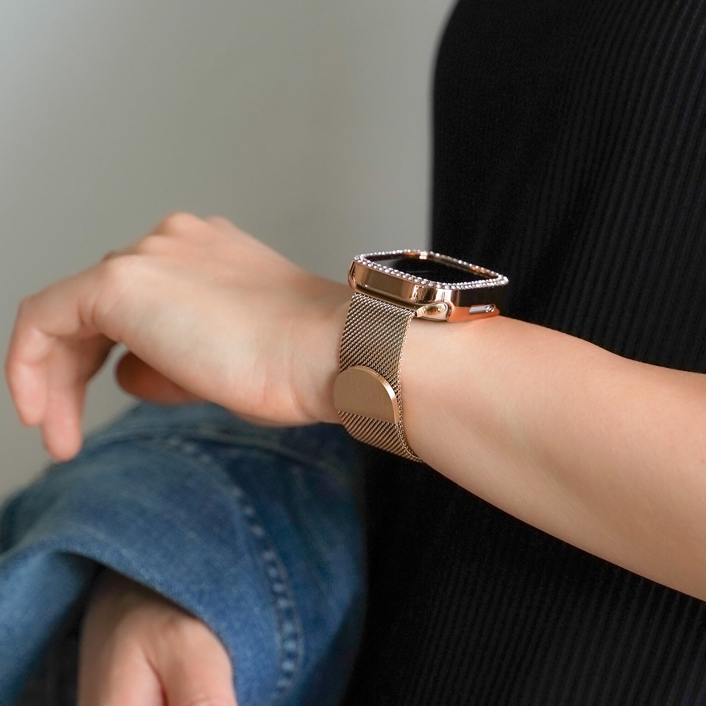 ミラネーゼ マグネット ステンレス メッシュ アップルウォッチバンド Apple Watch ベルト