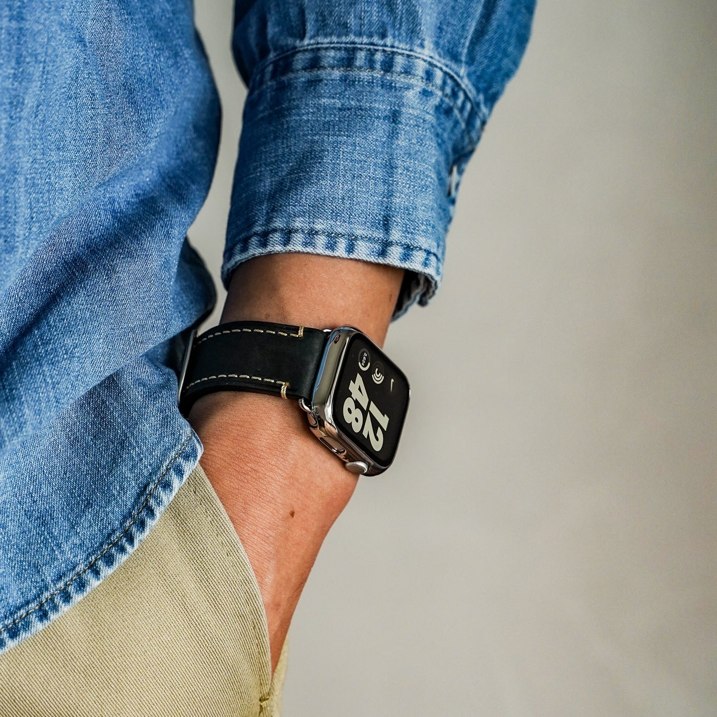 レザー 本革 メンズ アップルウォッチバンド イタリアンレザー Apple Watch ベルト
