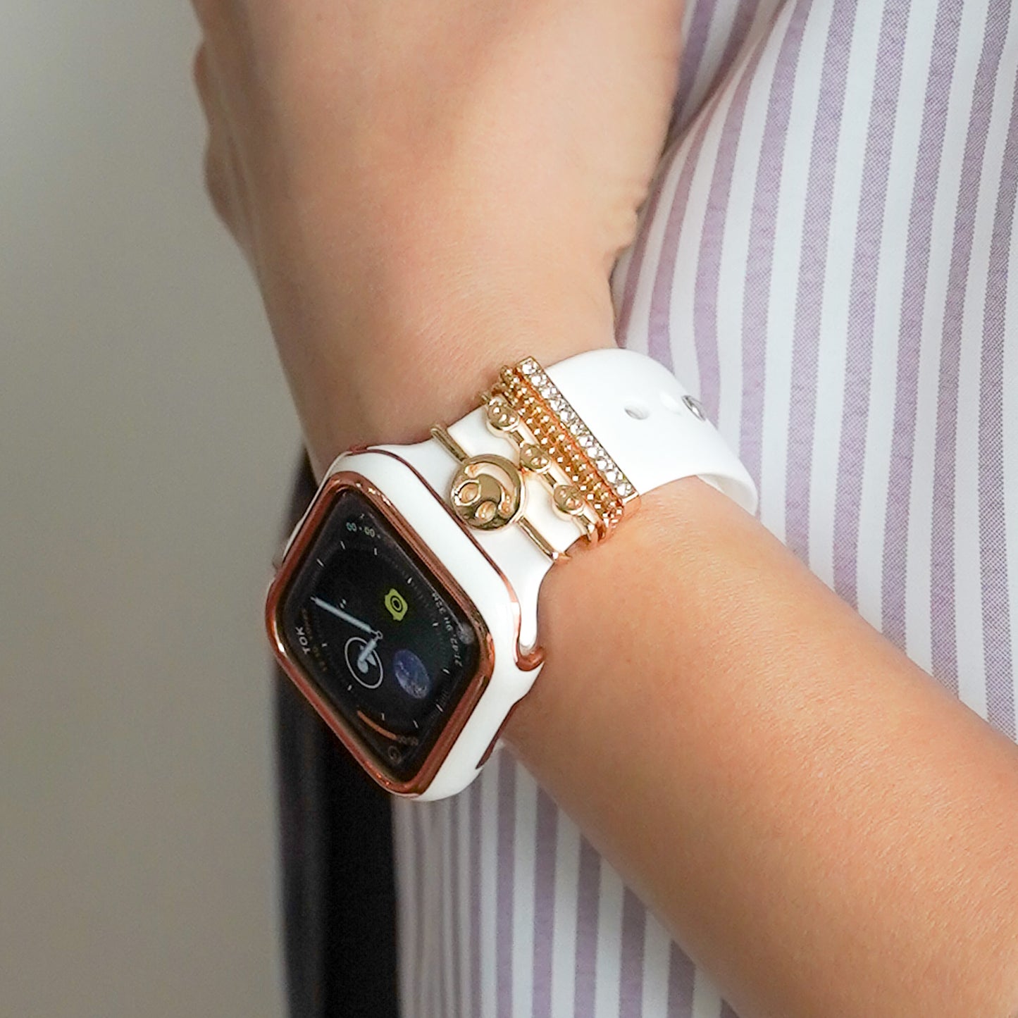 ローズゴールドライン 保護フレーム ガラスなし ハードタイプ アップルウォッチ ケース Apple Watch