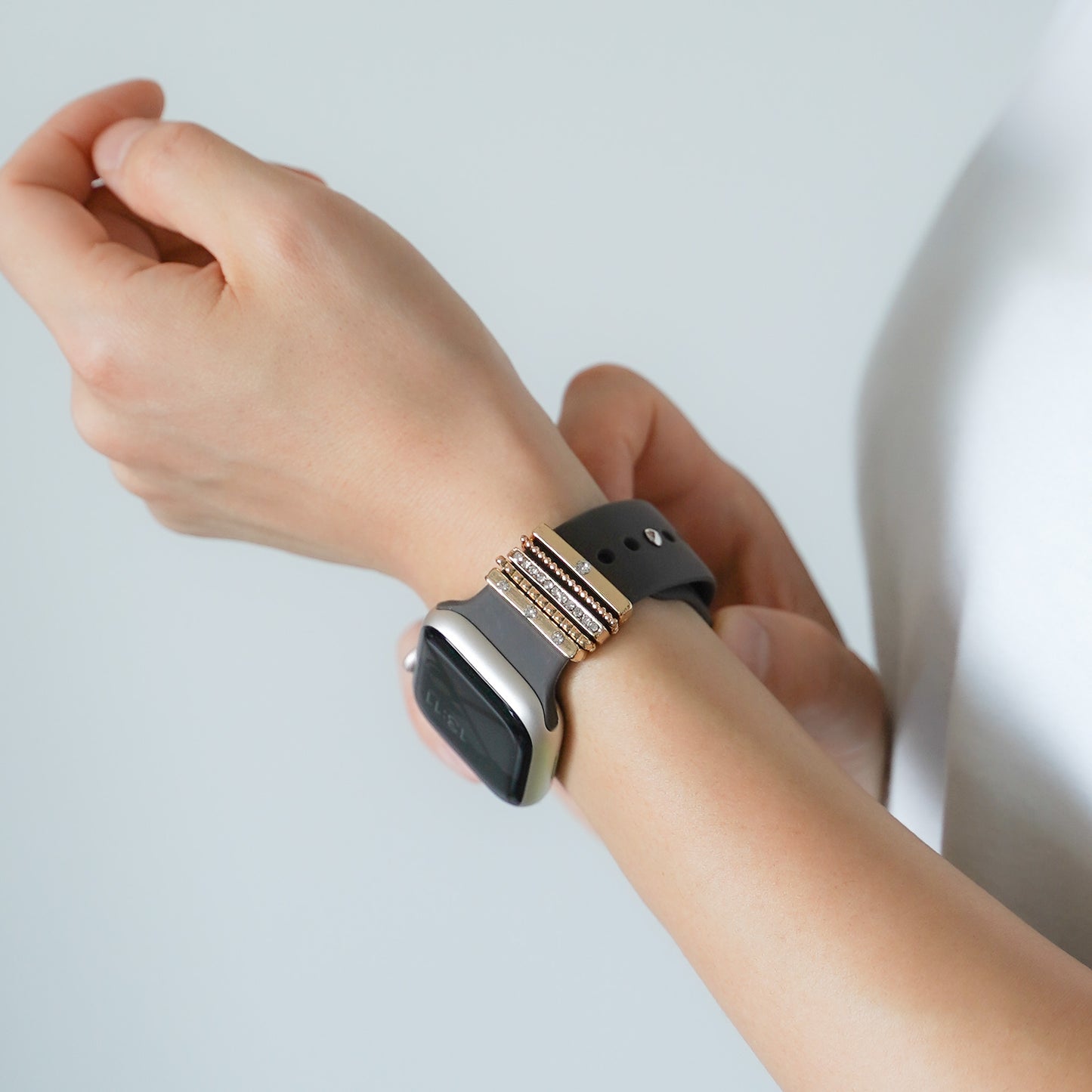 シリコン スポーツ くすみ パステル モノトーン アップルウォッチバンド Apple Watch ベルト