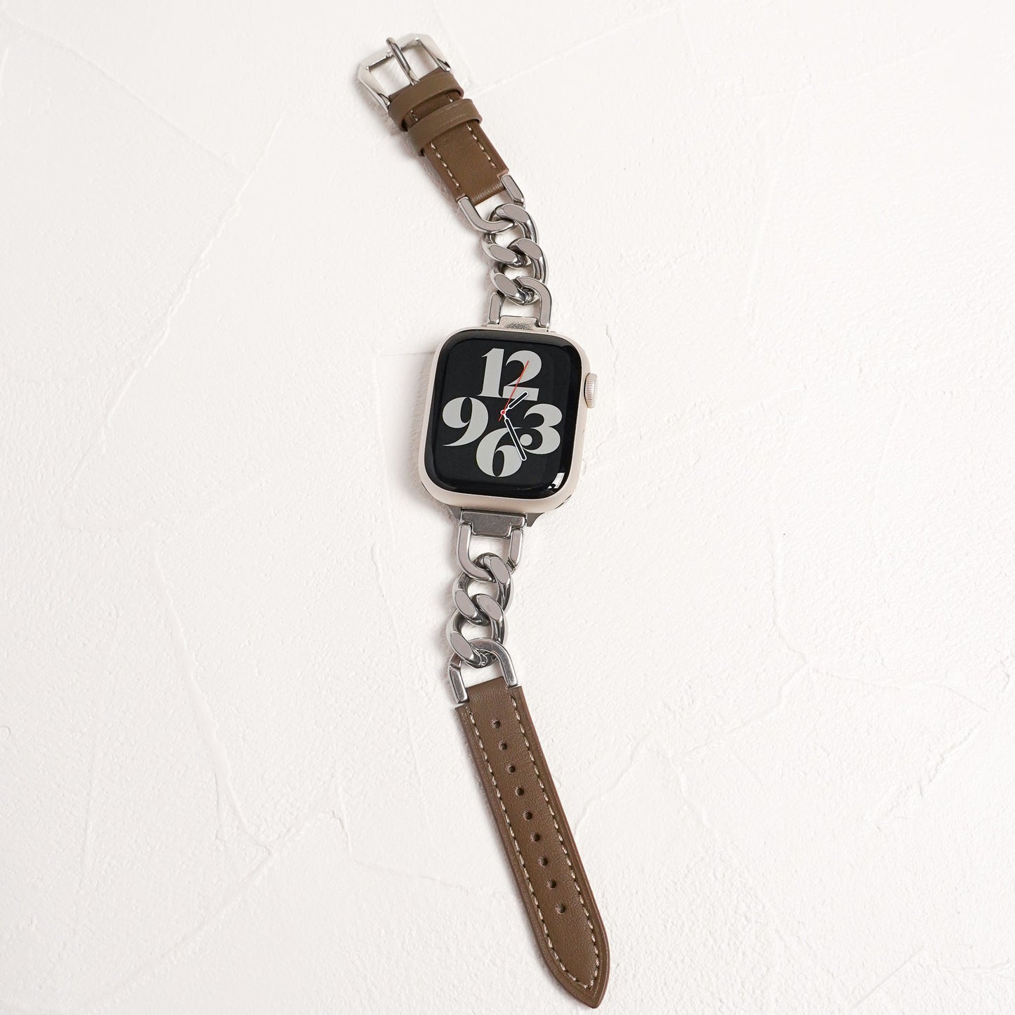 レザー×ステンレスチェーン アップルウォッチバンド Apple Watch ベルト