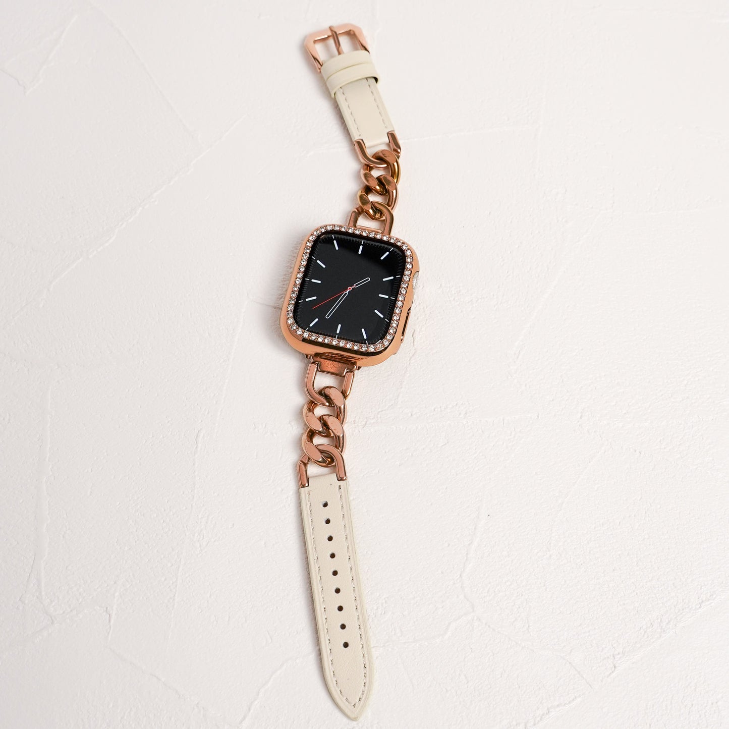 レザー×ステンレスチェーン アップルウォッチバンド Apple Watch ベルト