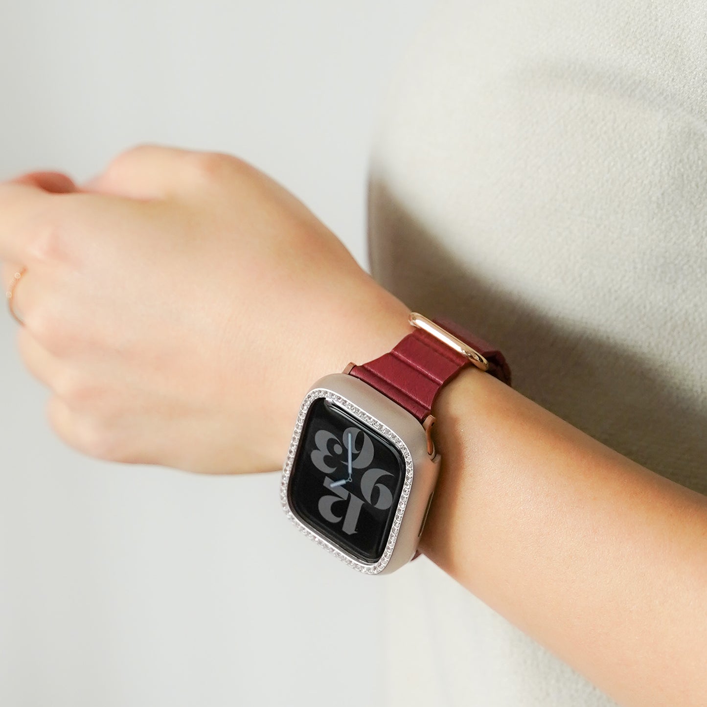 マグネット スリム レザー アップルウォッチバンド レザーループ Apple Watch ベルト