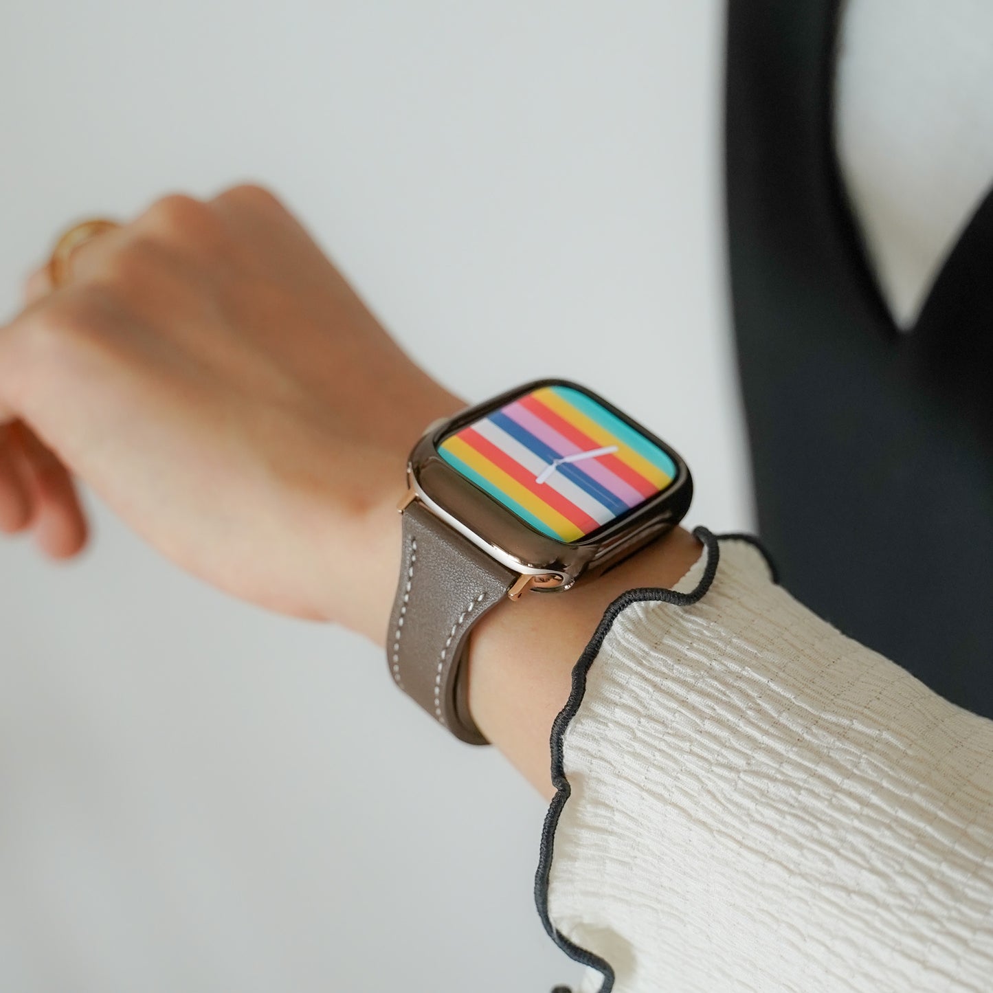 TPUハーフ 保護フレーム ソフトタイプ アップルウォッチ ハーフカバー ケース Apple Watch