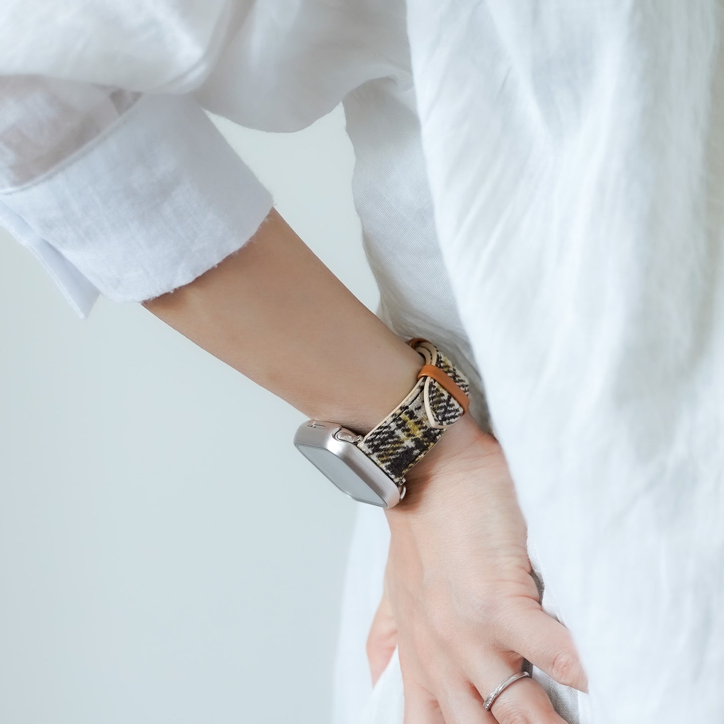 Tweed Leather Apple Watch Band Plaid Apple Watch