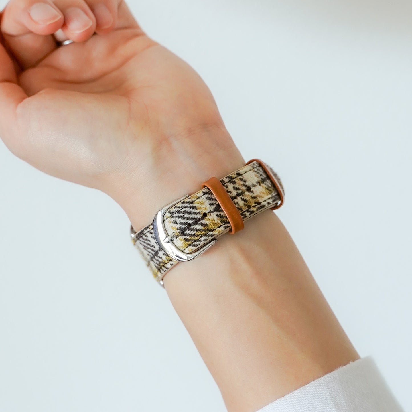 Tweed Leather Apple Watch Band Plaid Apple Watch