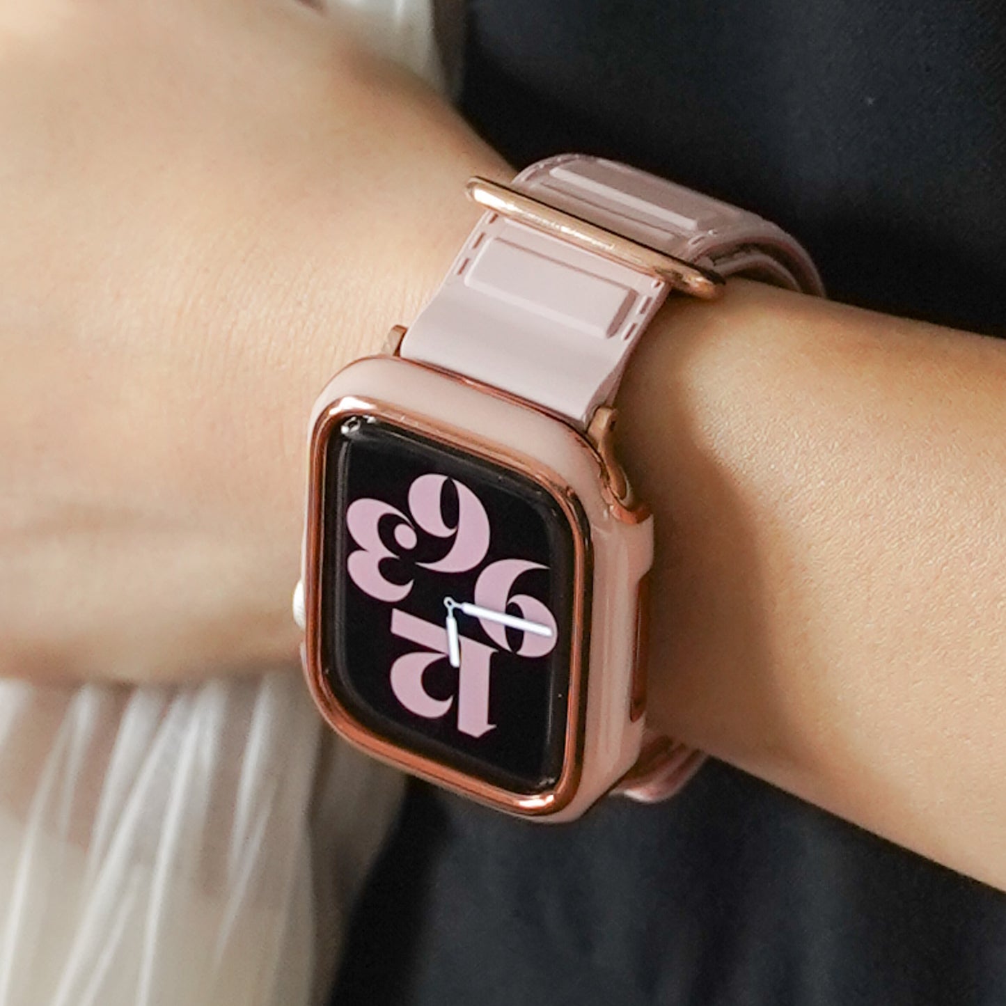 ローズゴールドライン 保護フレーム ガラスなし ハードタイプ アップルウォッチ ケース Apple Watch