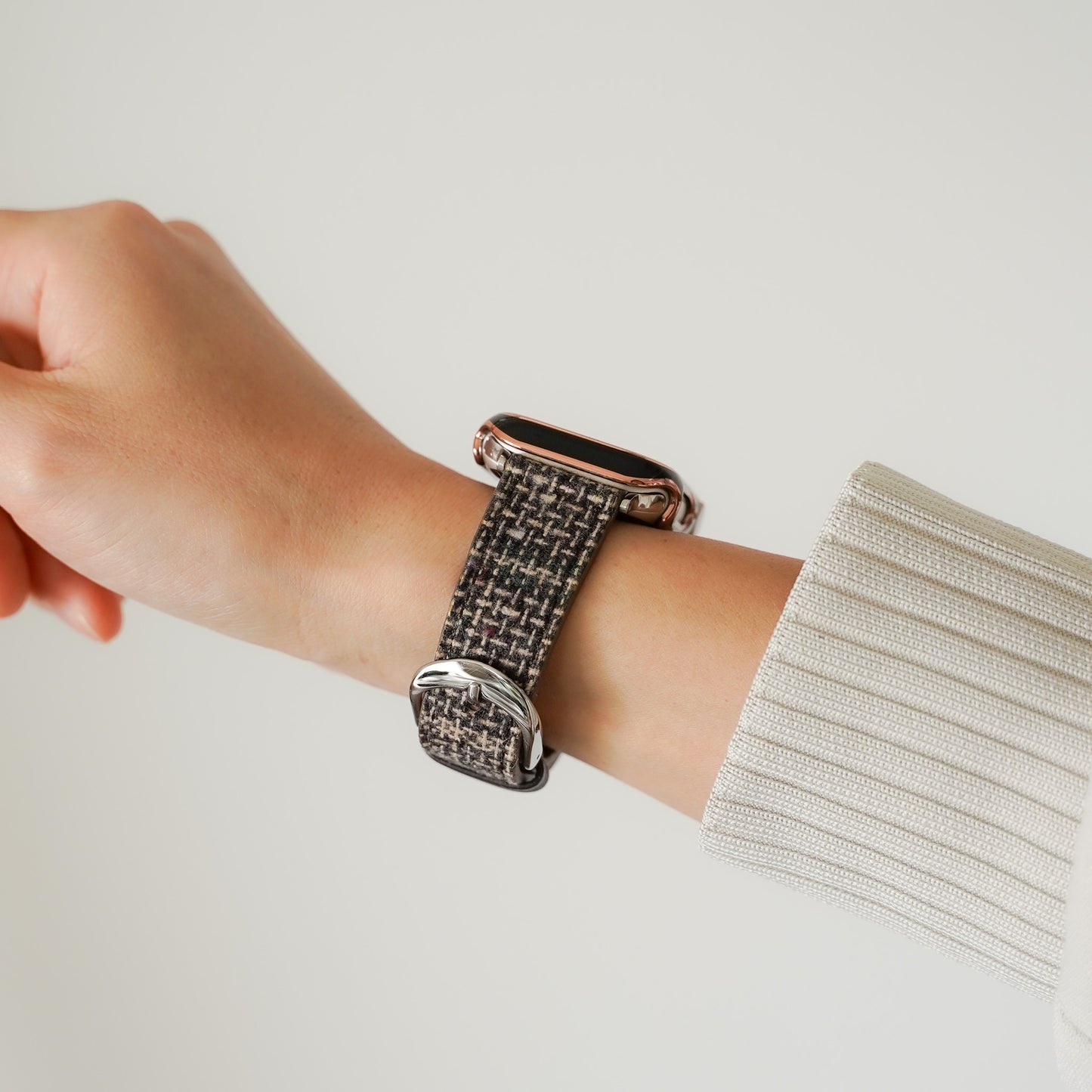 Tweed Leather Apple Watch Band Plaid Apple Watch