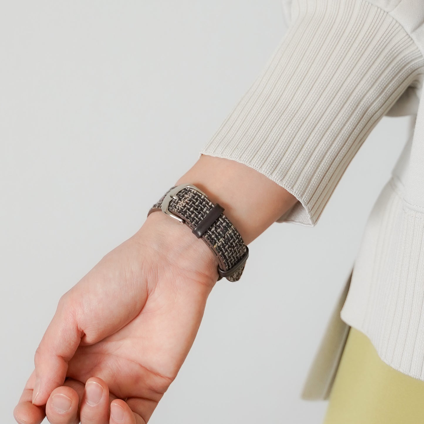 Tweed Leather Apple Watch Band Plaid Apple Watch