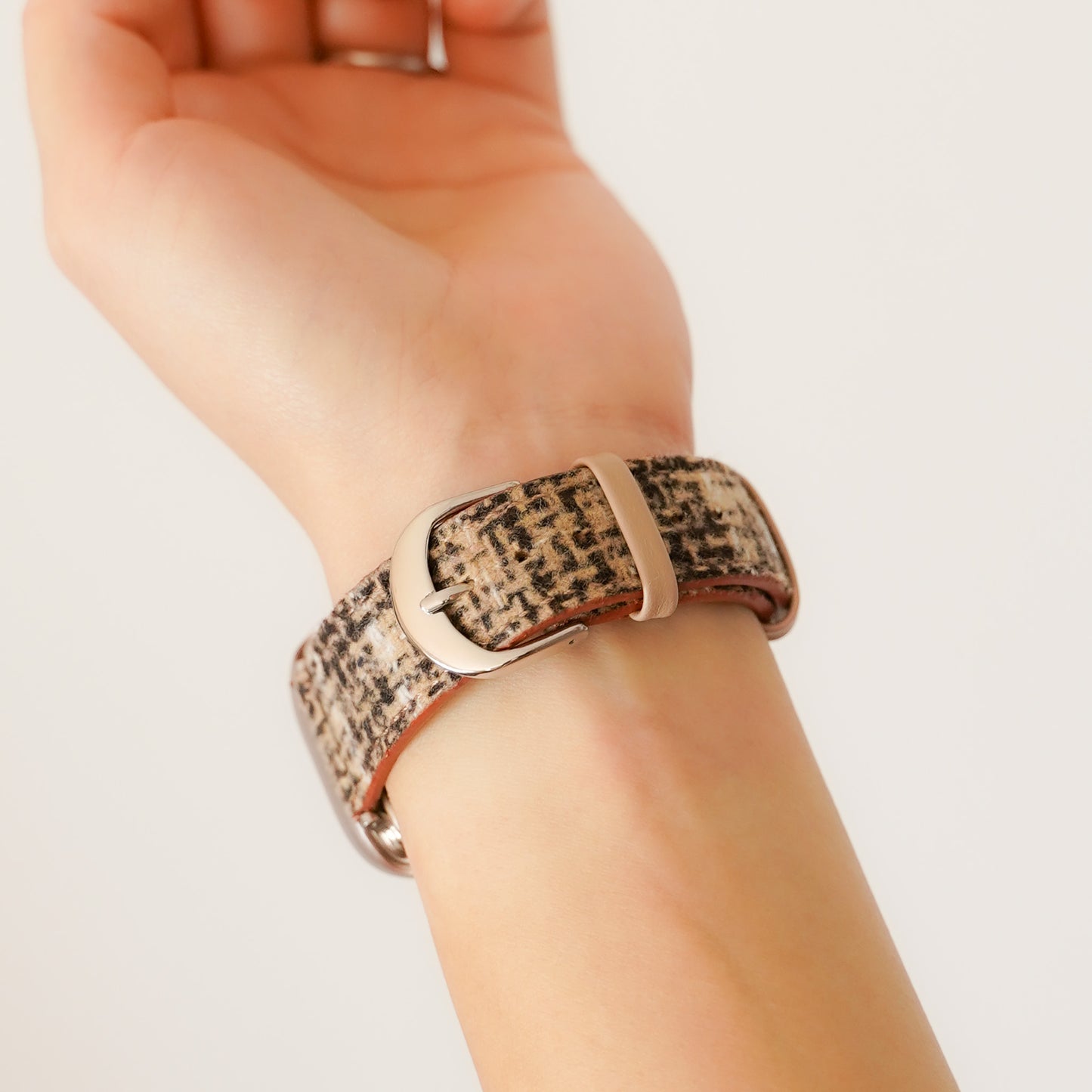 Tweed Leather Apple Watch Band Plaid Apple Watch