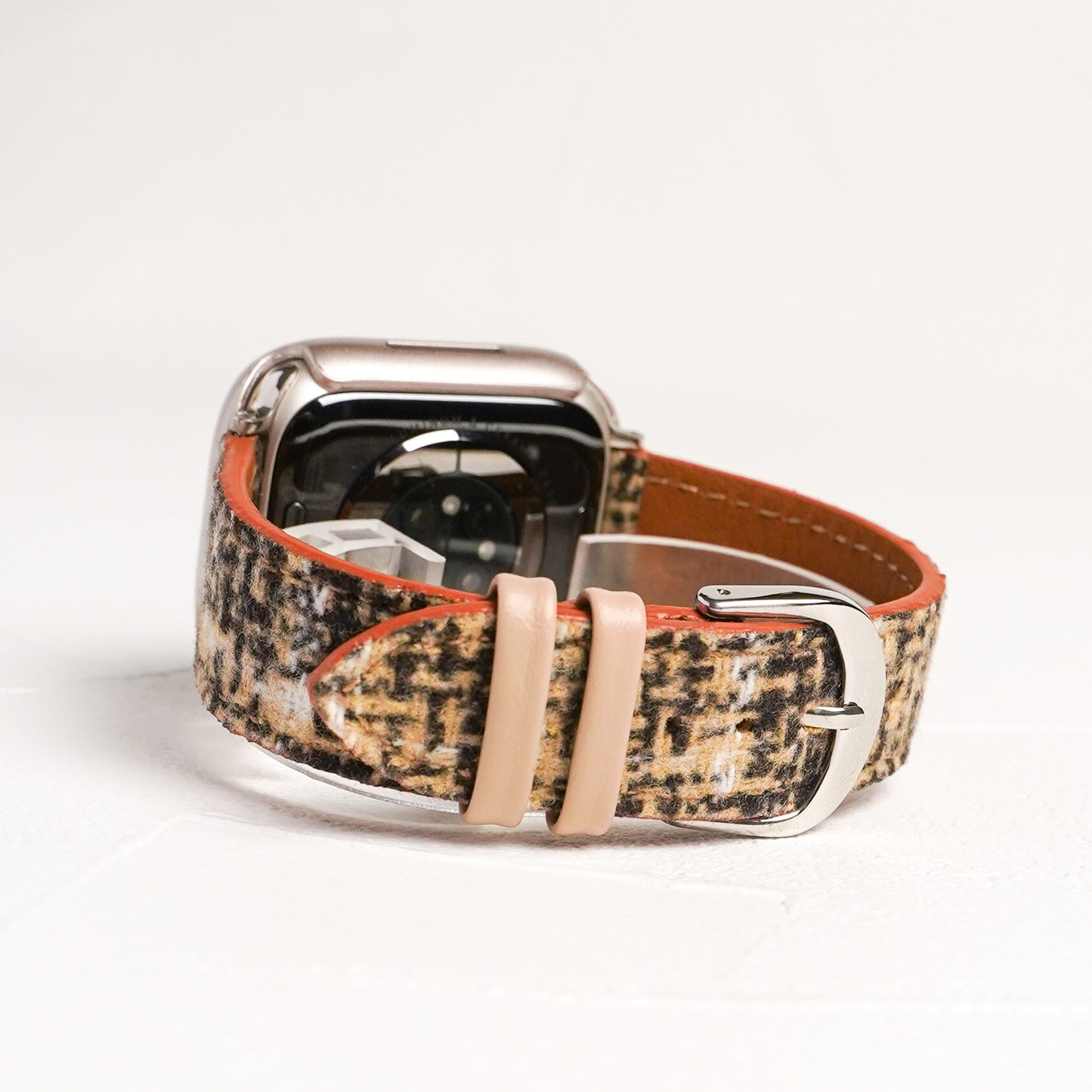 Tweed Leather Apple Watch Band Plaid Apple Watch