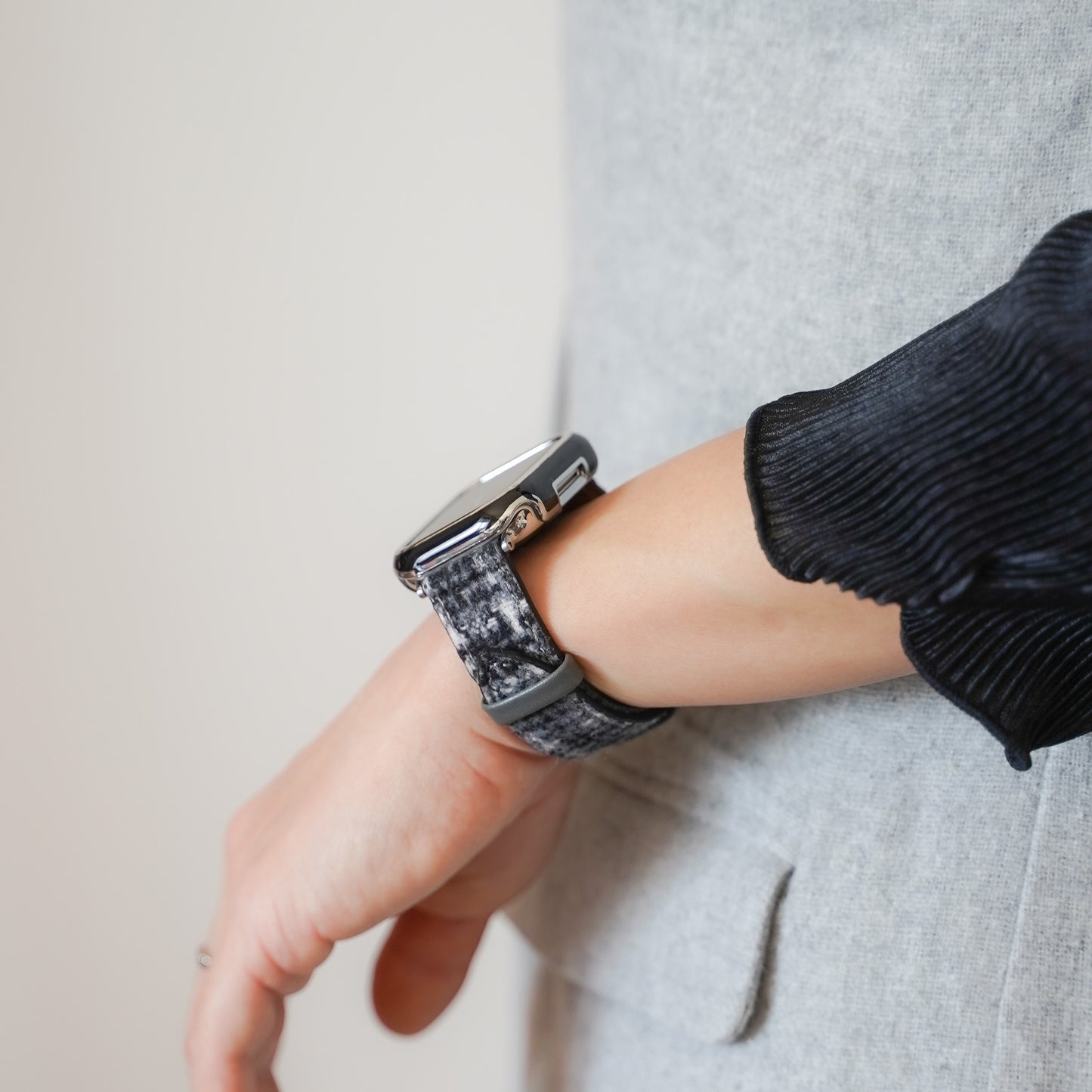 Tweed Leather Apple Watch Band Plaid Apple Watch