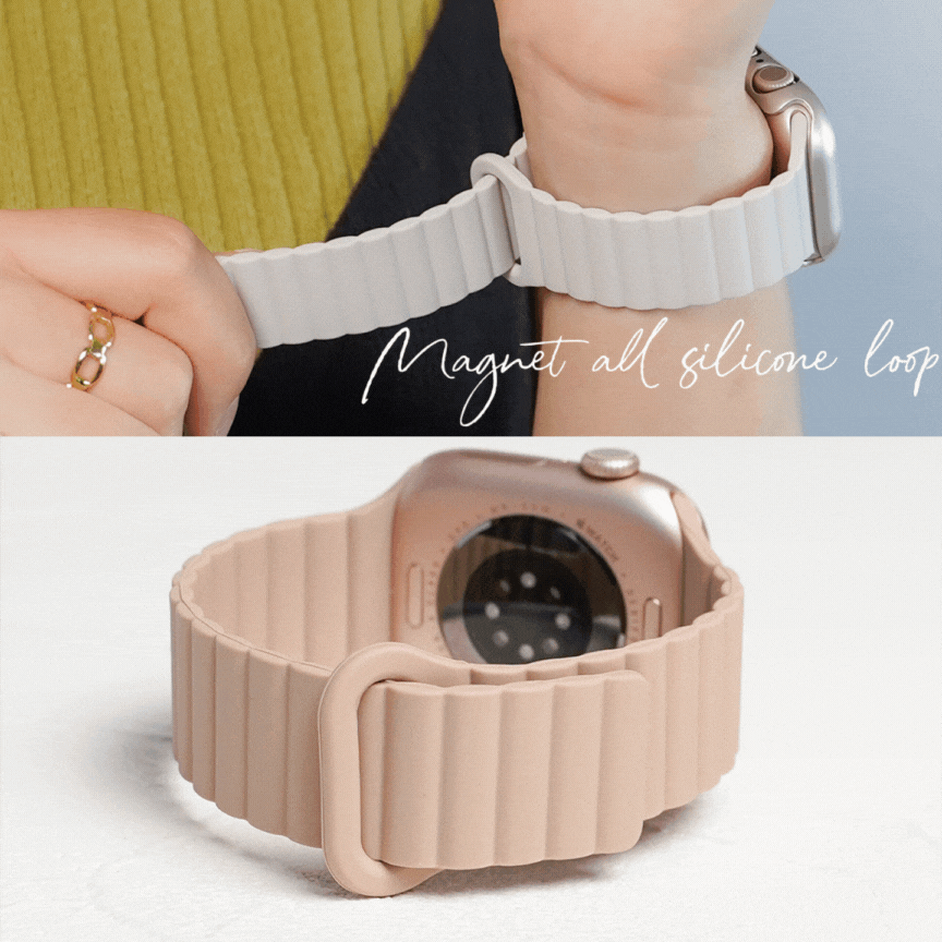 【NEW】マグネット オールシリコンループ アップルウォッチバンド Apple Watch ベルト