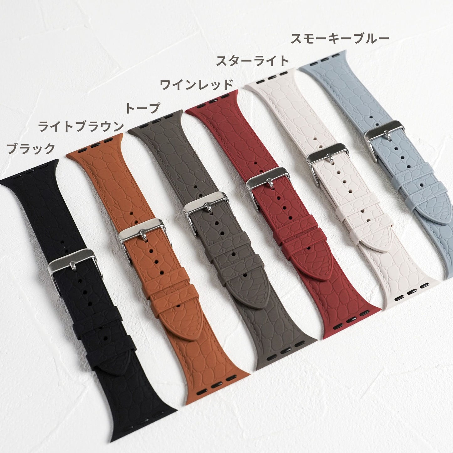 【NEW】シリコン レザー調 アップルウォッチバンド Apple Watch ベルト