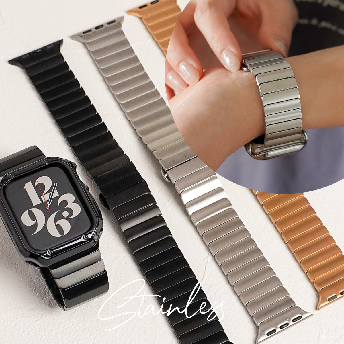 Stainless Steel Single Type Apple Watch Band Apple Watch