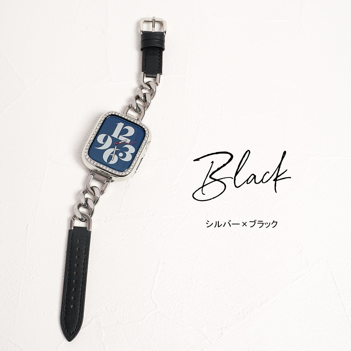 レザー×ステンレスチェーン アップルウォッチバンド Apple Watch ベルト