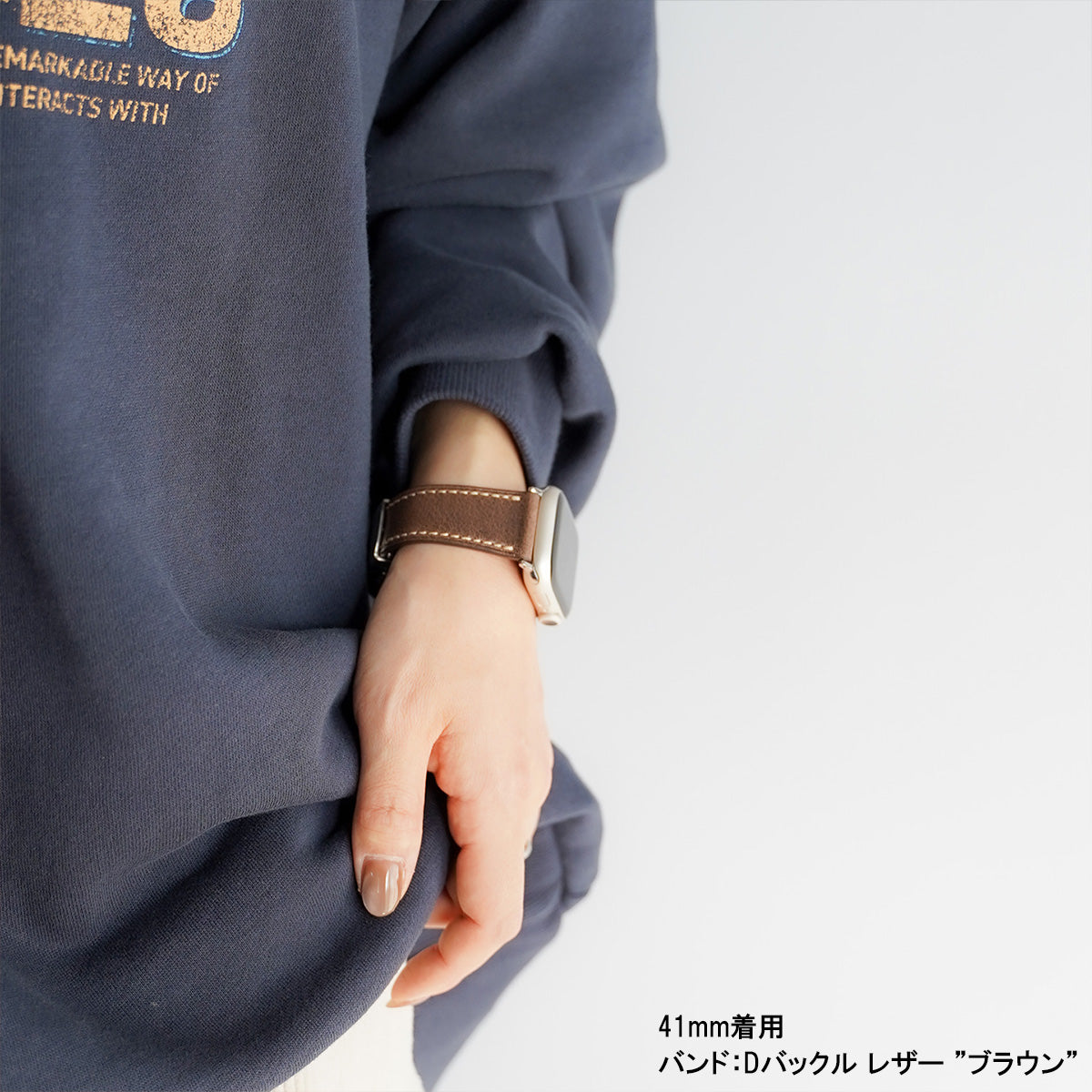 Dバックル レザー メンズ 本革 アップルウォッチバンド Apple Watch ベルト