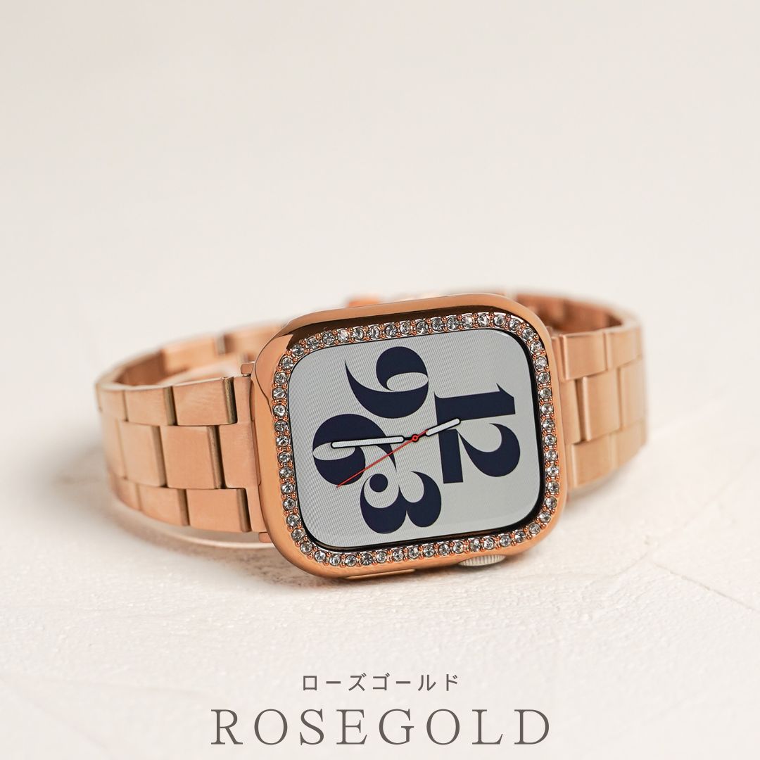 ステンレス 工具不要 三連 アップルウォッチバンド Apple Watch ベルト