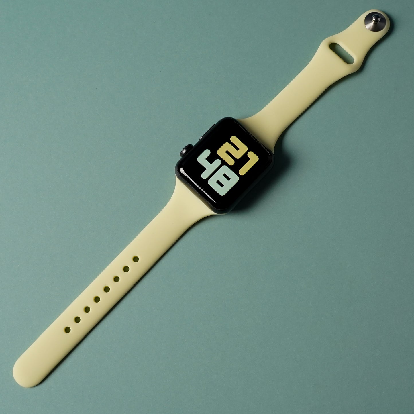 シリコン スリム アップルウォッチバンド くすみ パステル モノトーン Apple Watch