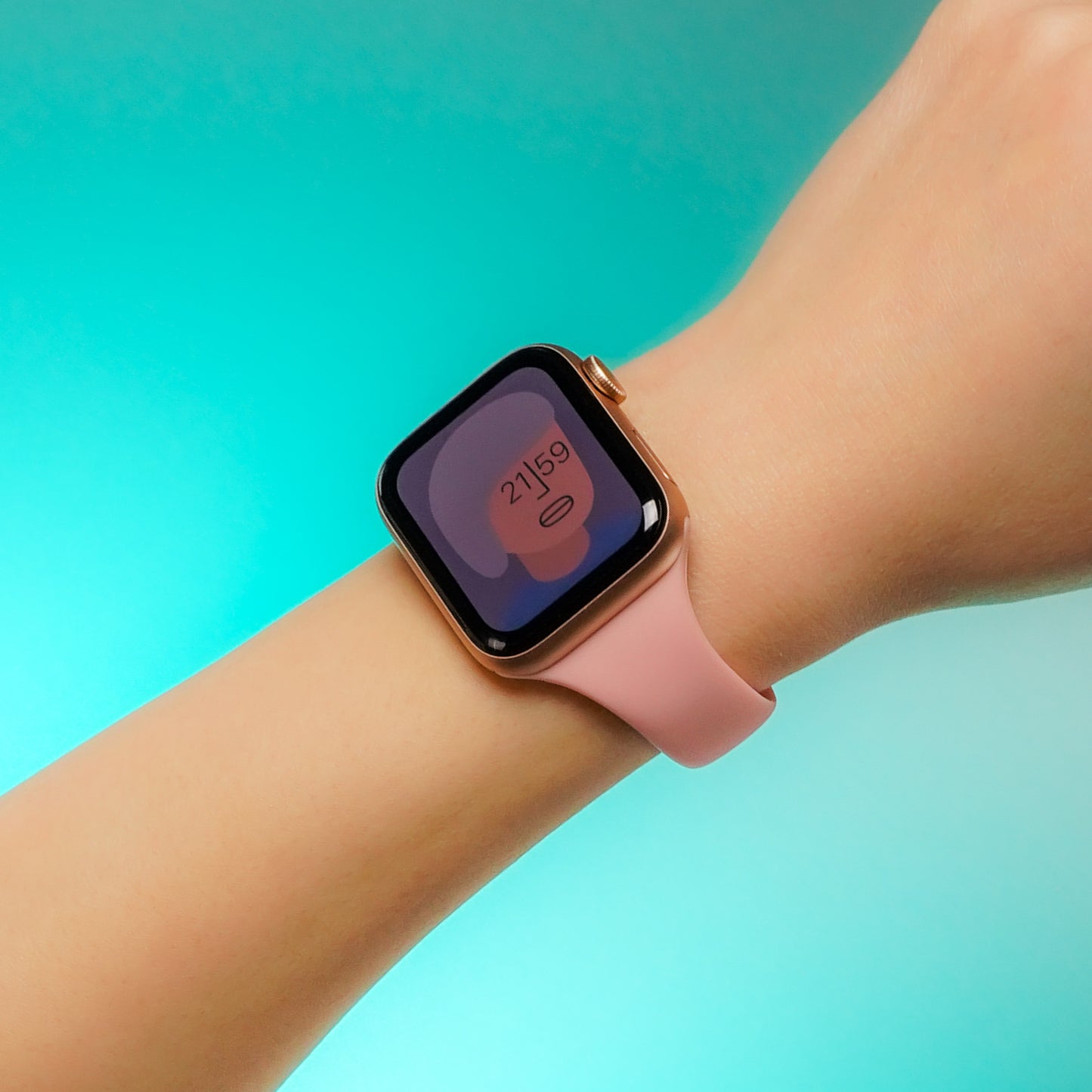 シリコン スリム アップルウォッチバンド くすみ パステル モノトーン Apple Watch