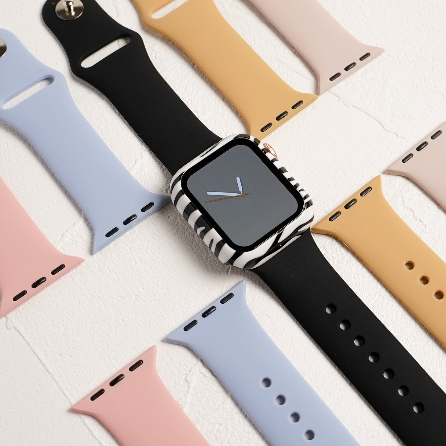 シリコン スポーツ くすみ パステル モノトーン アップルウォッチバンド Apple Watch ベルト