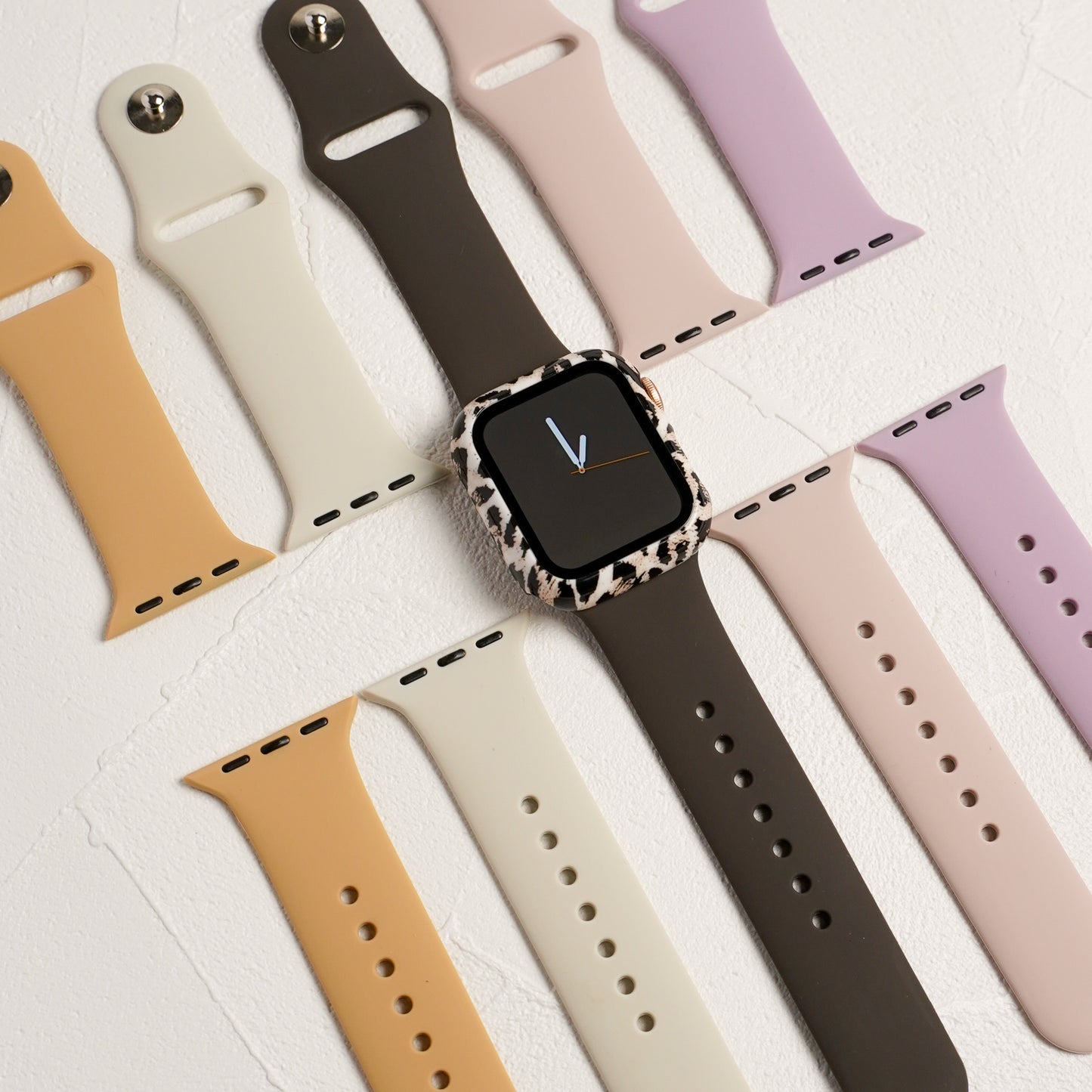 シリコン スポーツ くすみ パステル モノトーン アップルウォッチバンド Apple Watch ベルト