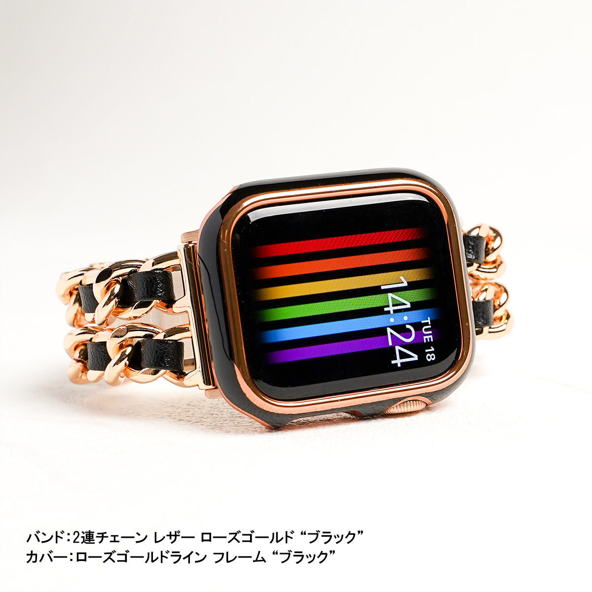 ローズゴールドライン 保護フレーム ガラスなし ハードタイプ アップルウォッチ ケース Apple Watch