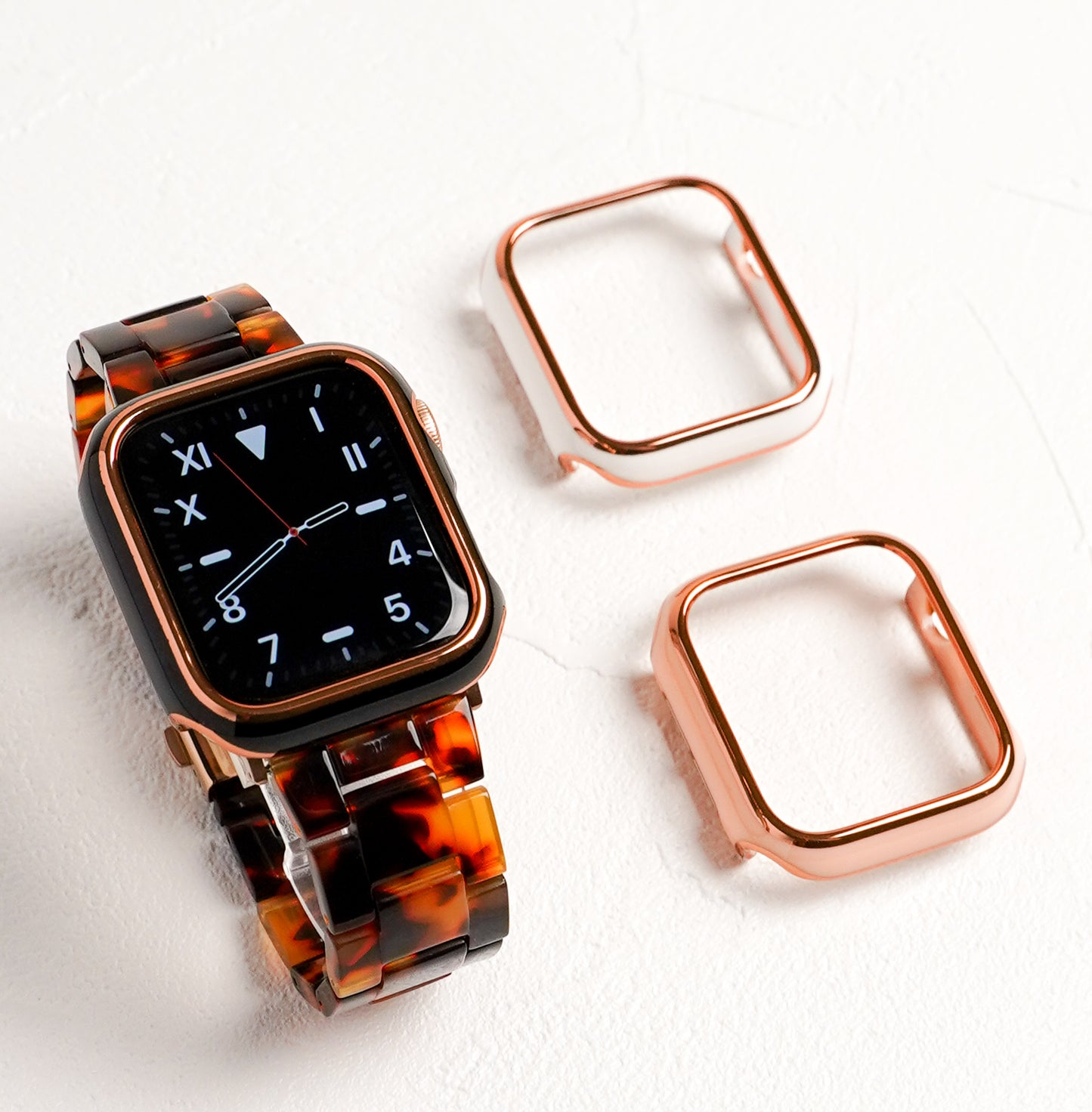 ローズゴールドライン 保護フレーム ガラスなし ハードタイプ アップルウォッチ ケース Apple Watch