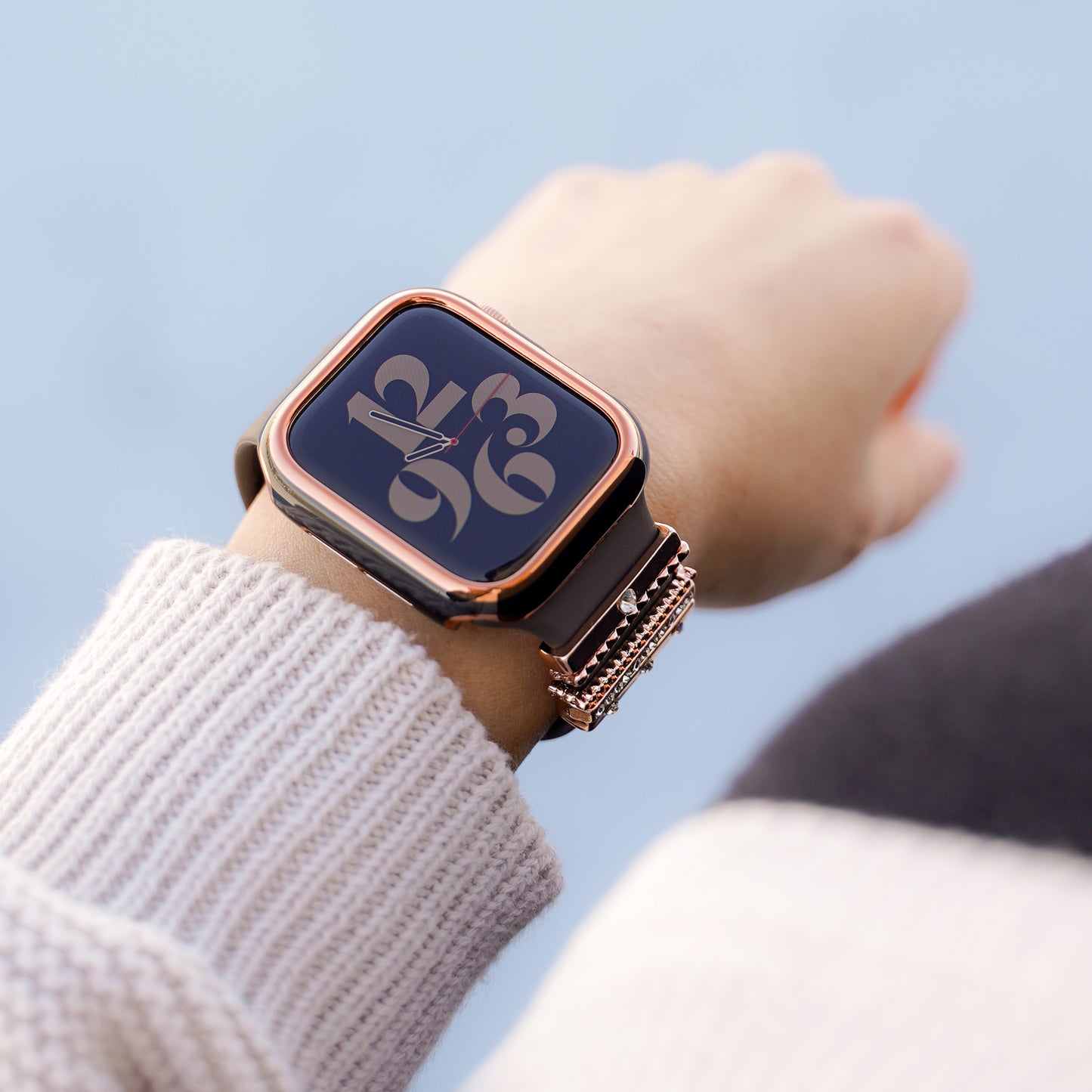 ローズゴールドライン 保護フレーム ガラスなし ハードタイプ アップルウォッチ ケース Apple Watch