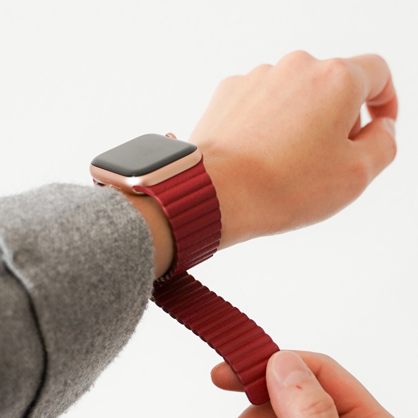 マグネット ループ カラフル レザー アップルウォッチバンド ユニセックス Apple Watch ベルト