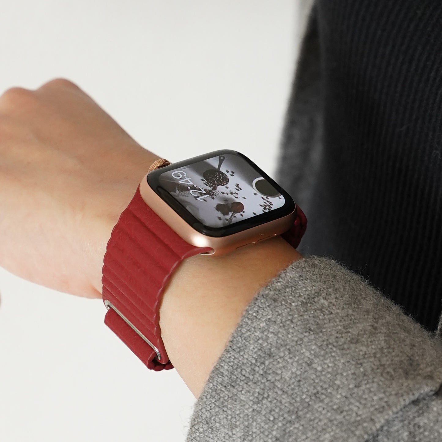 マグネット ループ カラフル レザー アップルウォッチバンド ユニセックス Apple Watch ベルト