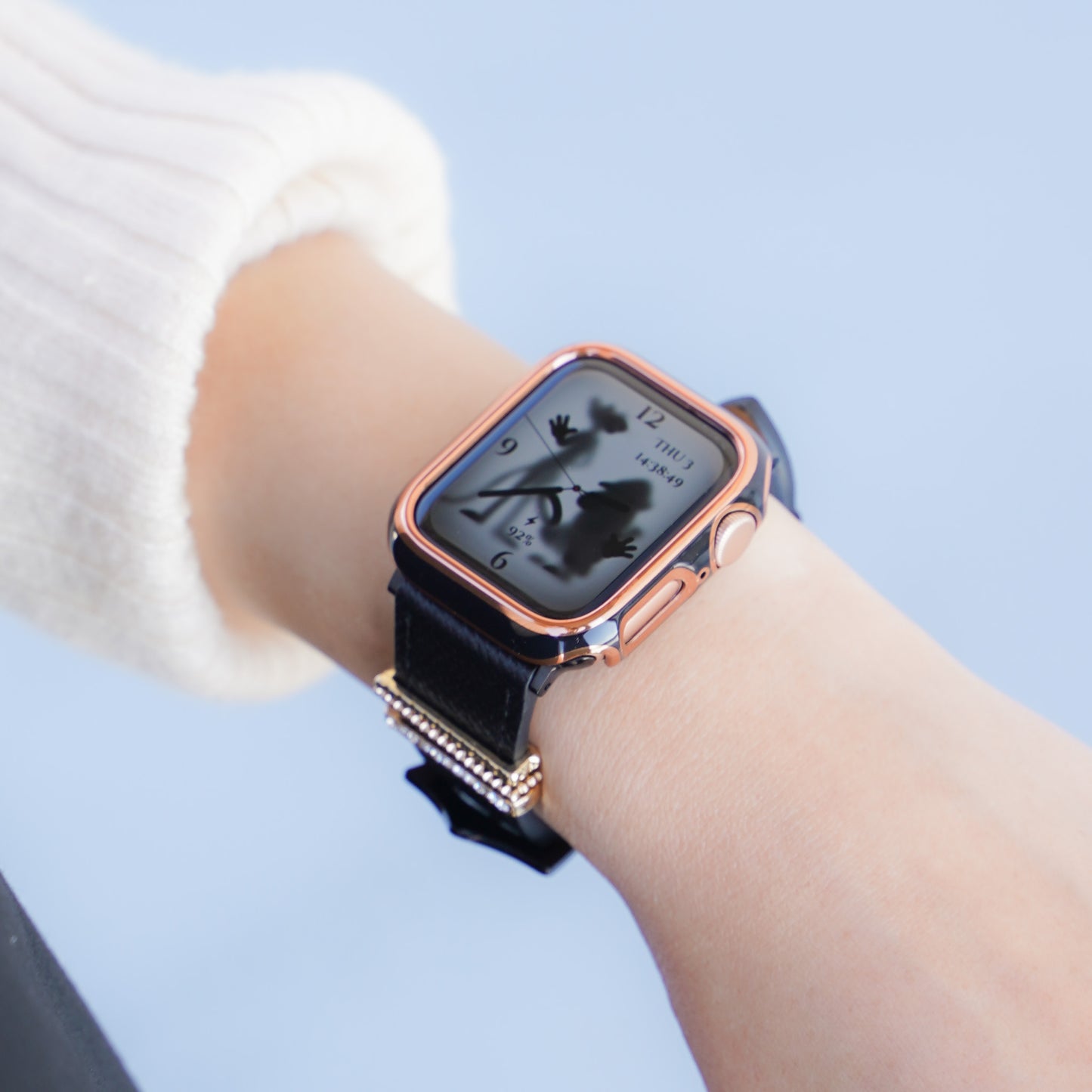 ローズゴールドライン 保護フレーム ガラスなし ハードタイプ アップルウォッチ ケース Apple Watch
