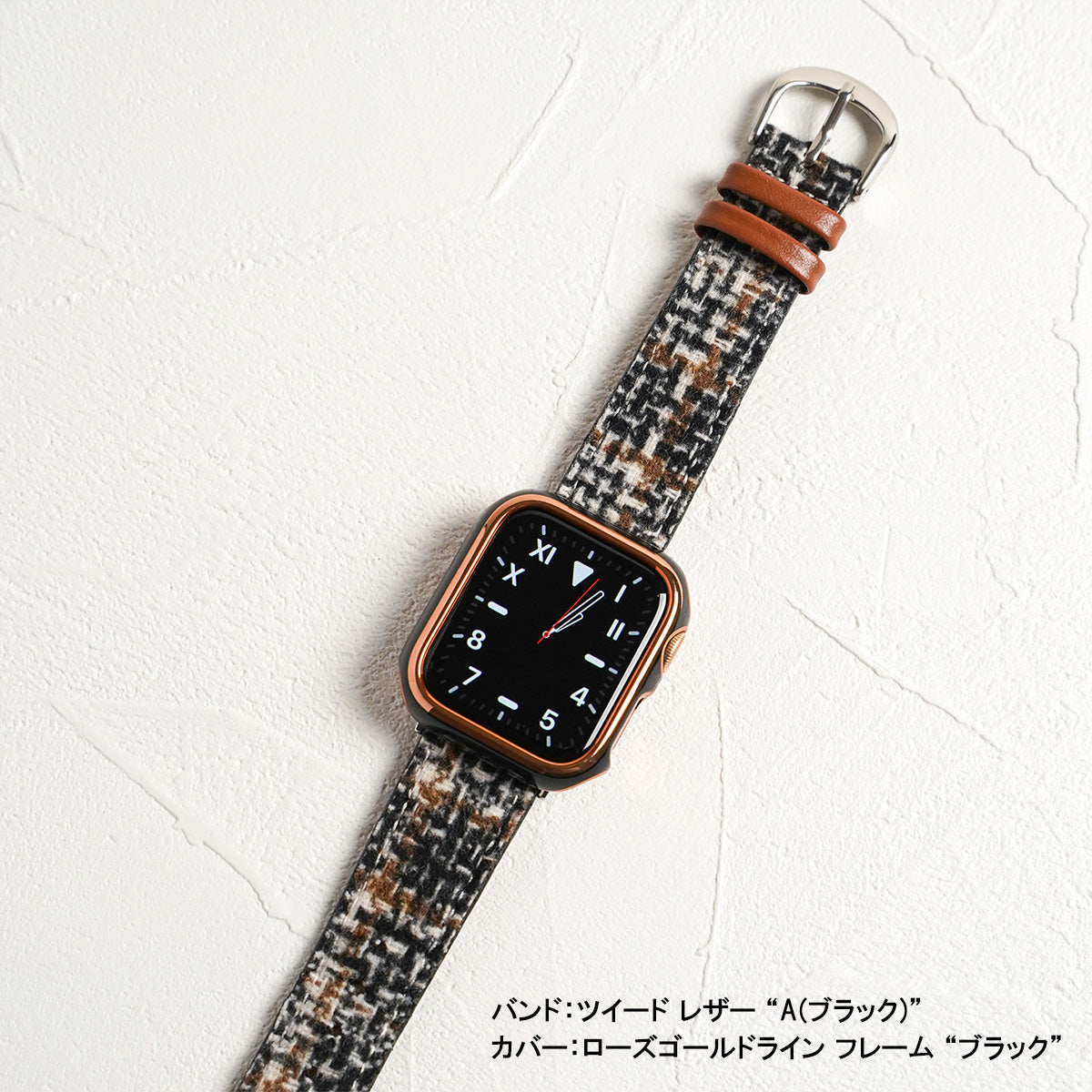 Tweed Leather Apple Watch Band Plaid Apple Watch