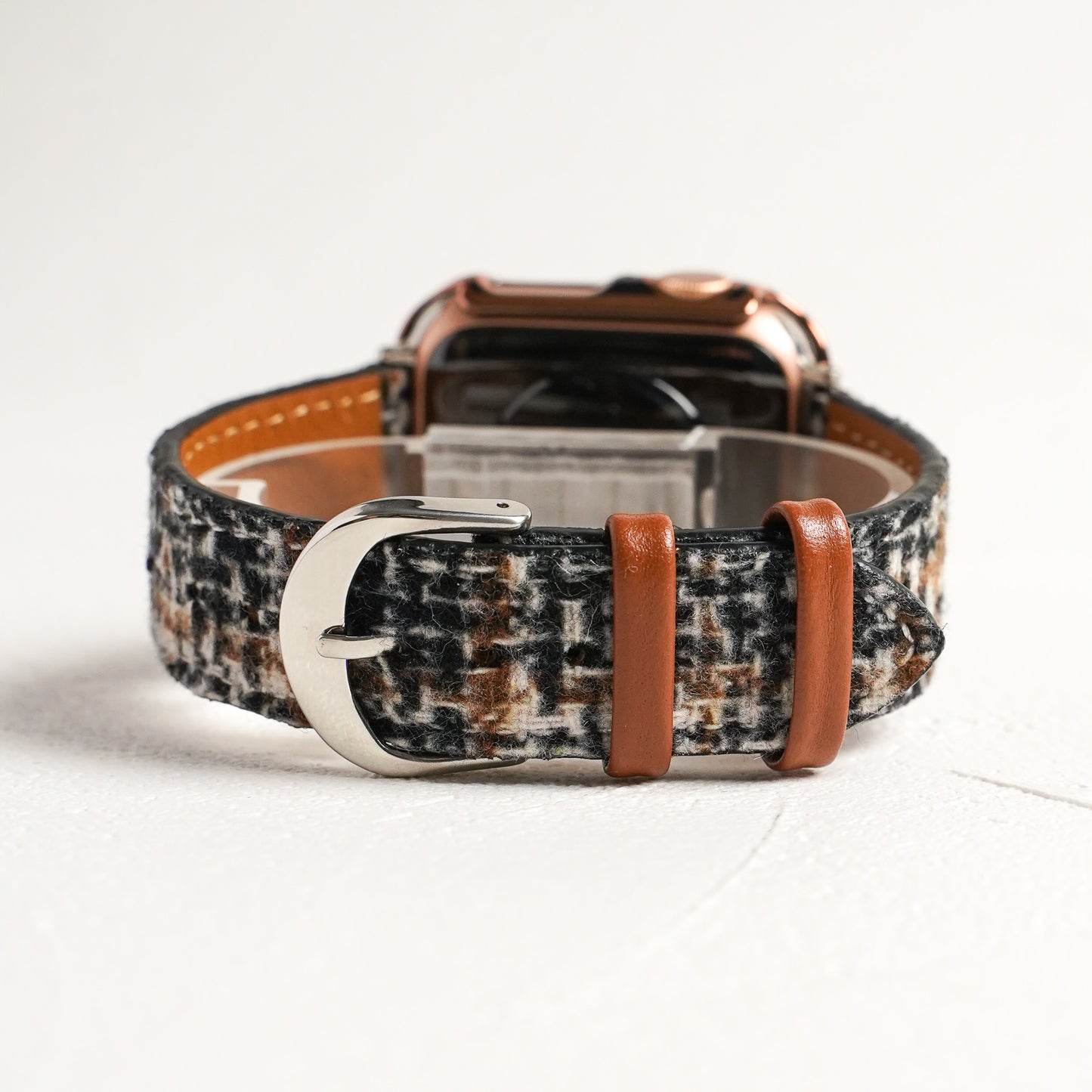 Tweed Leather Apple Watch Band Plaid Apple Watch
