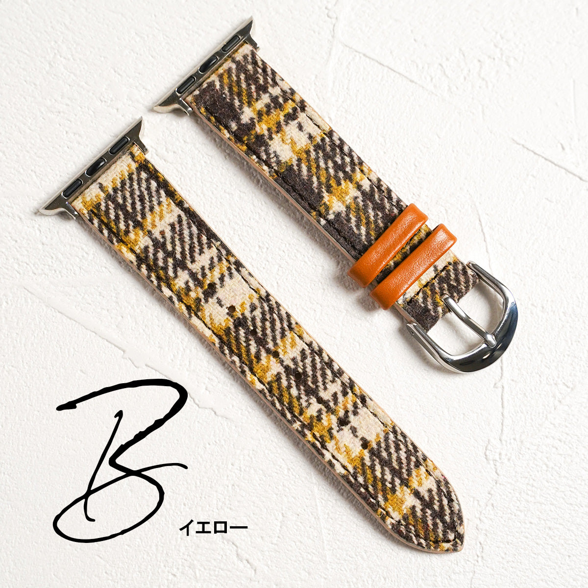 Tweed Leather Apple Watch Band Plaid Apple Watch