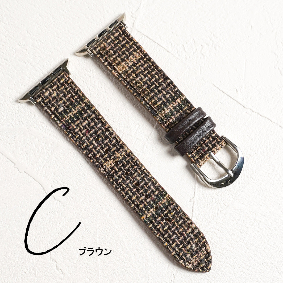 Tweed Leather Apple Watch Band Plaid Apple Watch