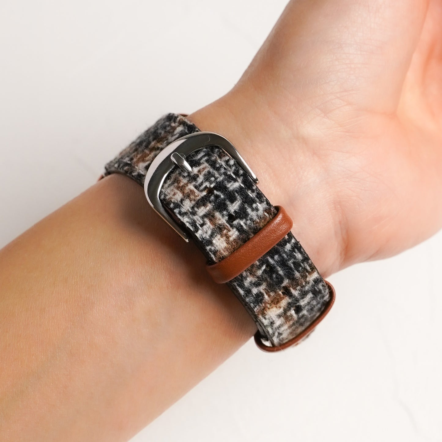 Tweed Leather Apple Watch Band Plaid Apple Watch