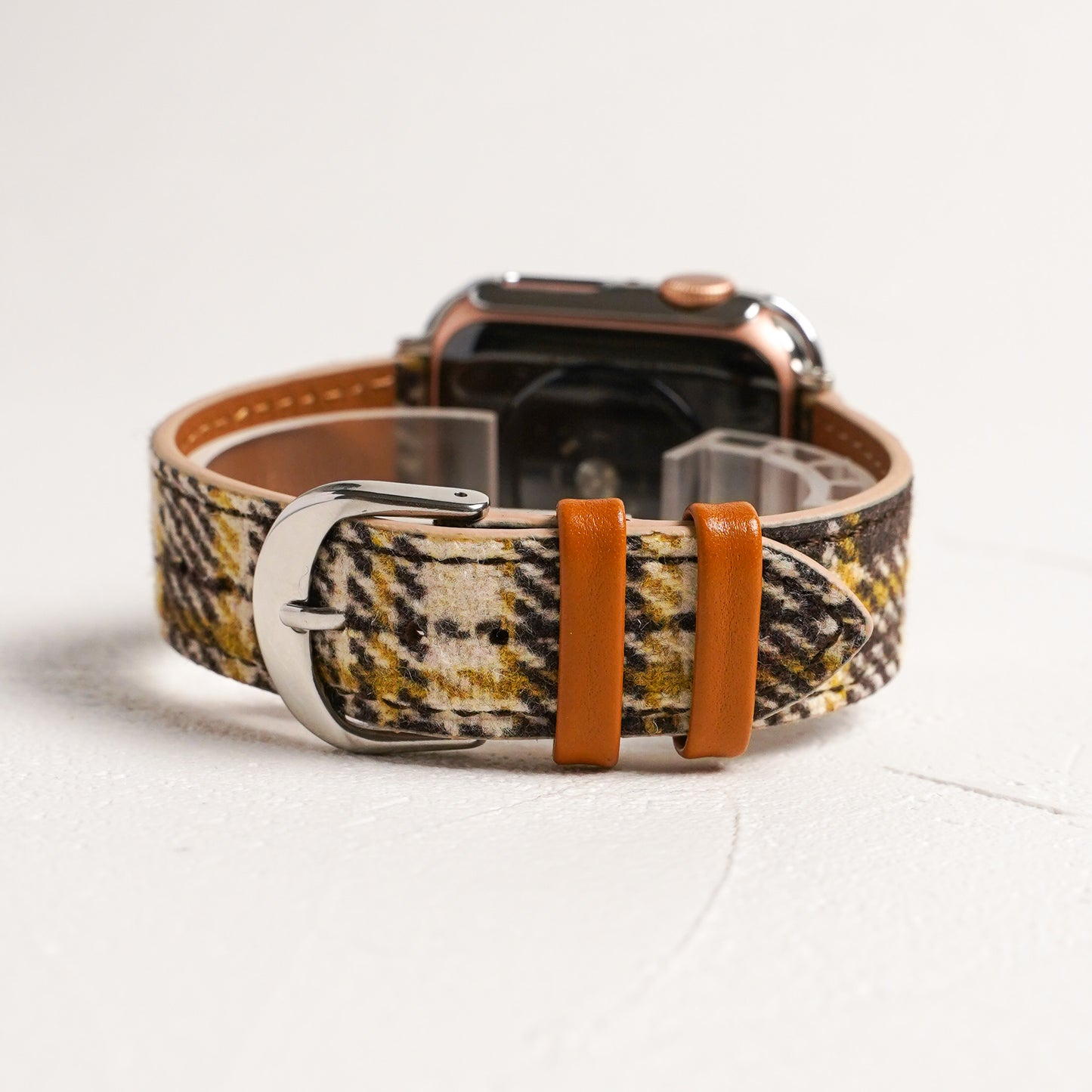 Tweed Leather Apple Watch Band Plaid Apple Watch