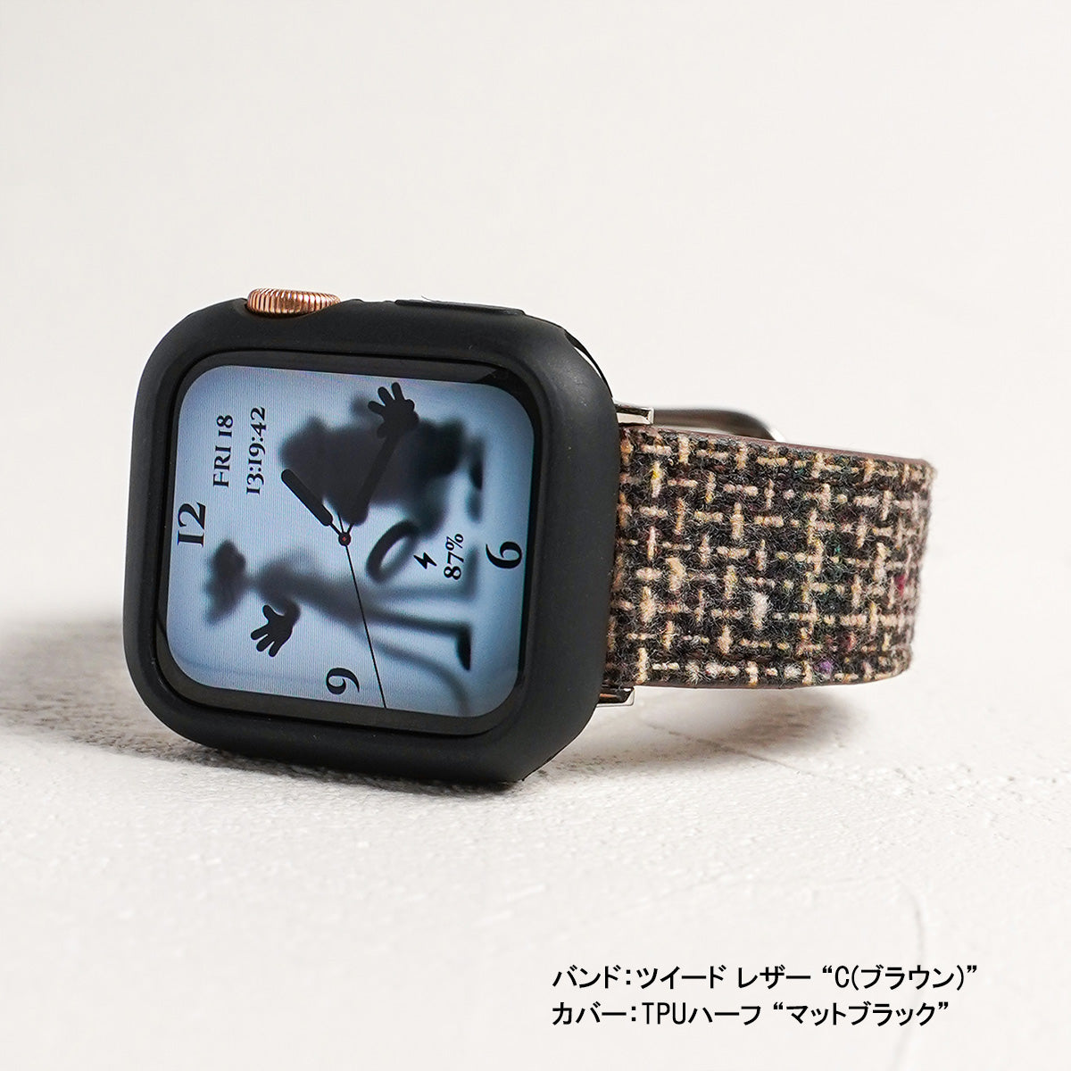 Tweed Leather Apple Watch Band Plaid Apple Watch