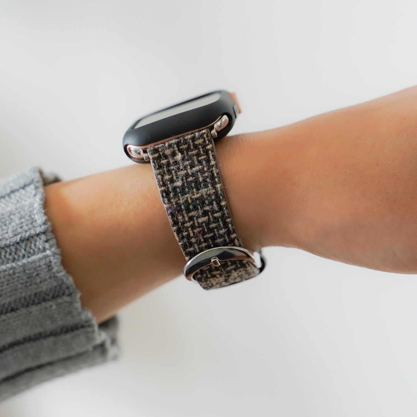 Tweed Leather Apple Watch Band Plaid Apple Watch