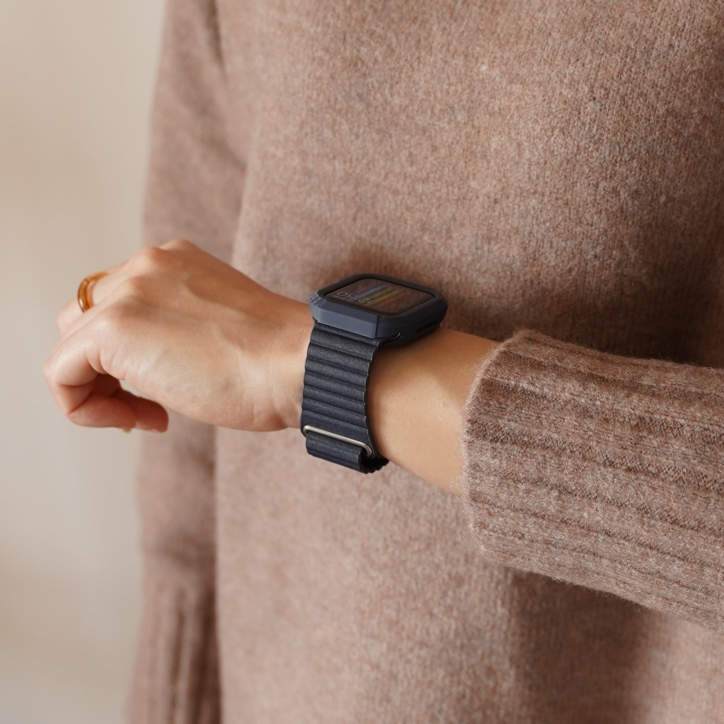 マグネット ループ カラフル レザー アップルウォッチバンド ユニセックス Apple Watch ベルト