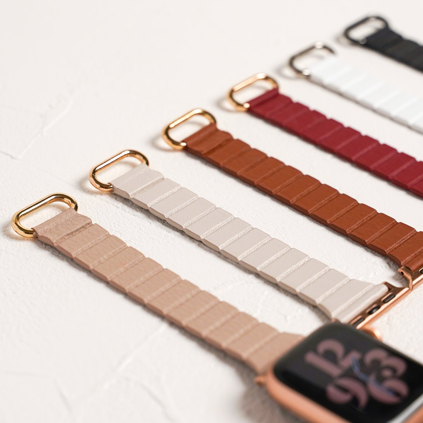 マグネット スリム レザー アップルウォッチバンド レザーループ Apple Watch ベルト